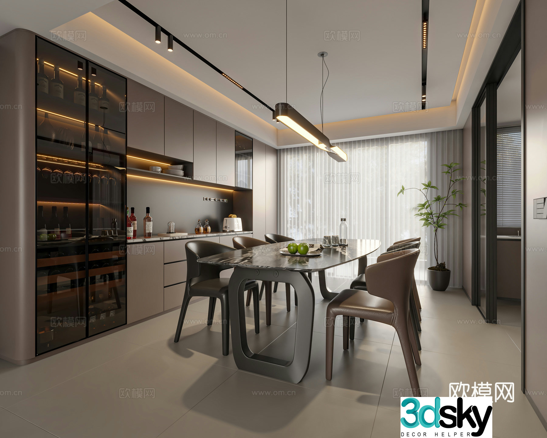 Italian restaurant 3d model