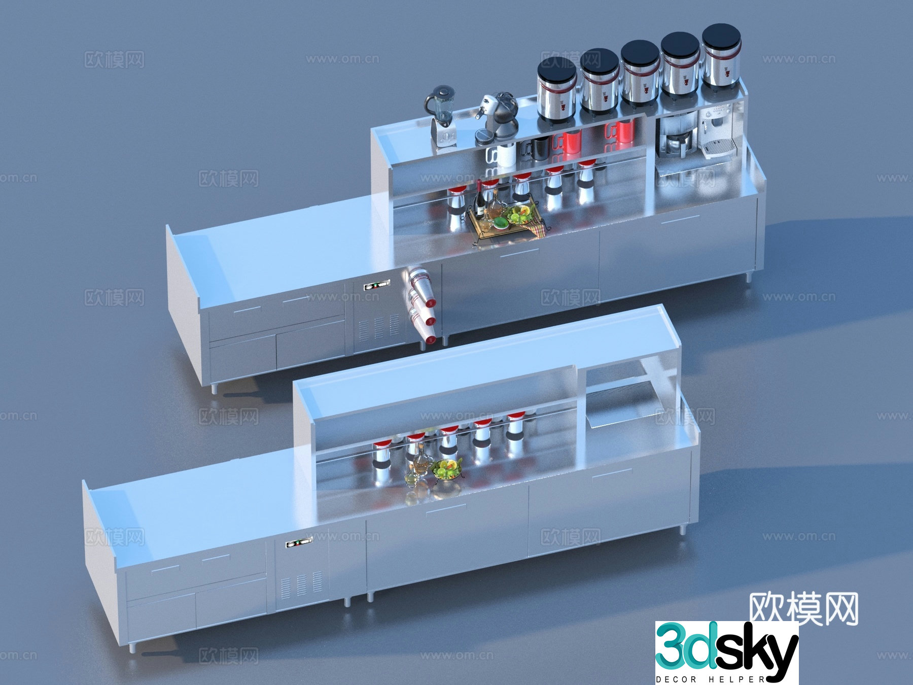 3D model of catering kitchen equipment