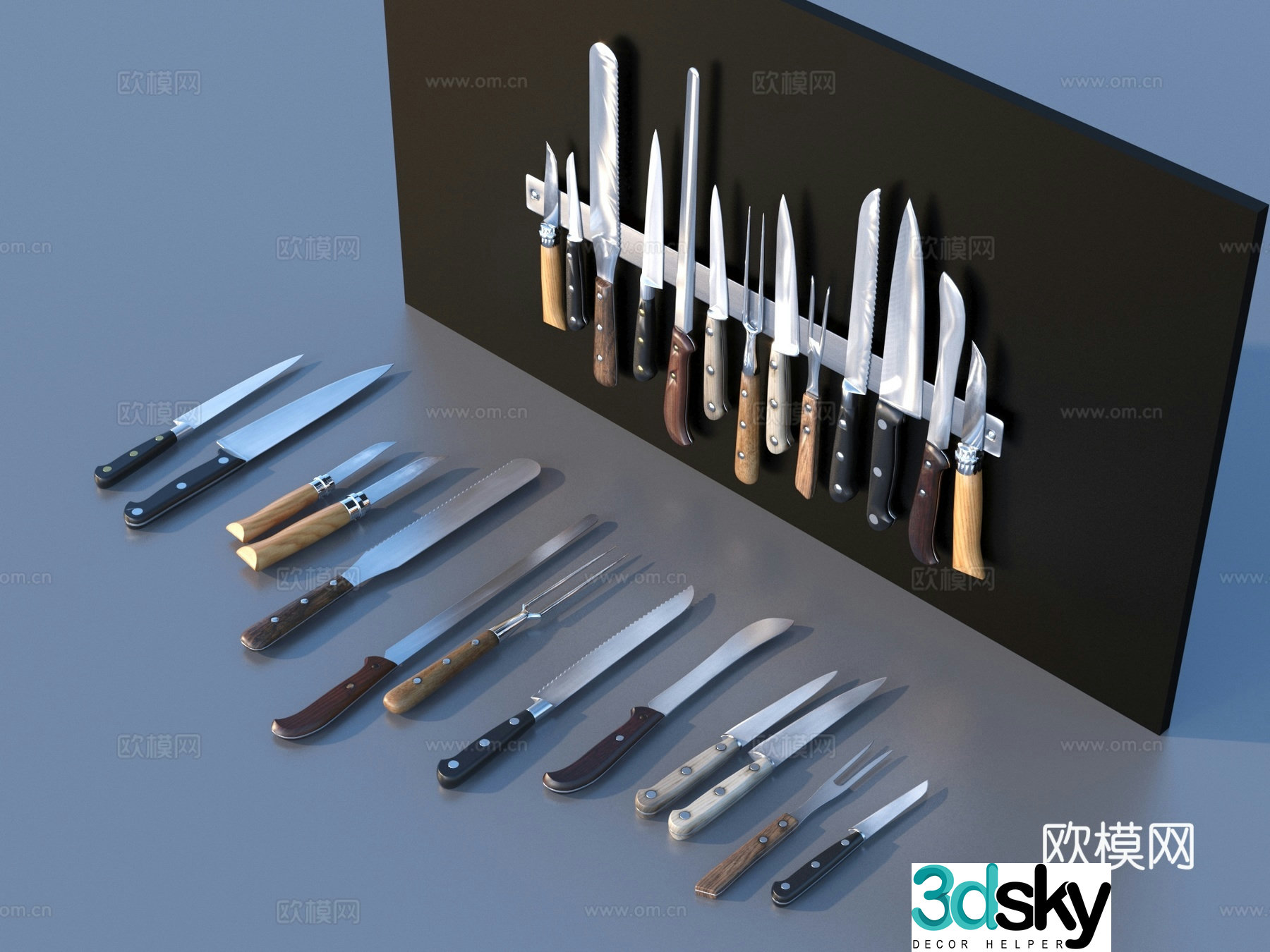 Knife fruit knife game prop 3d model