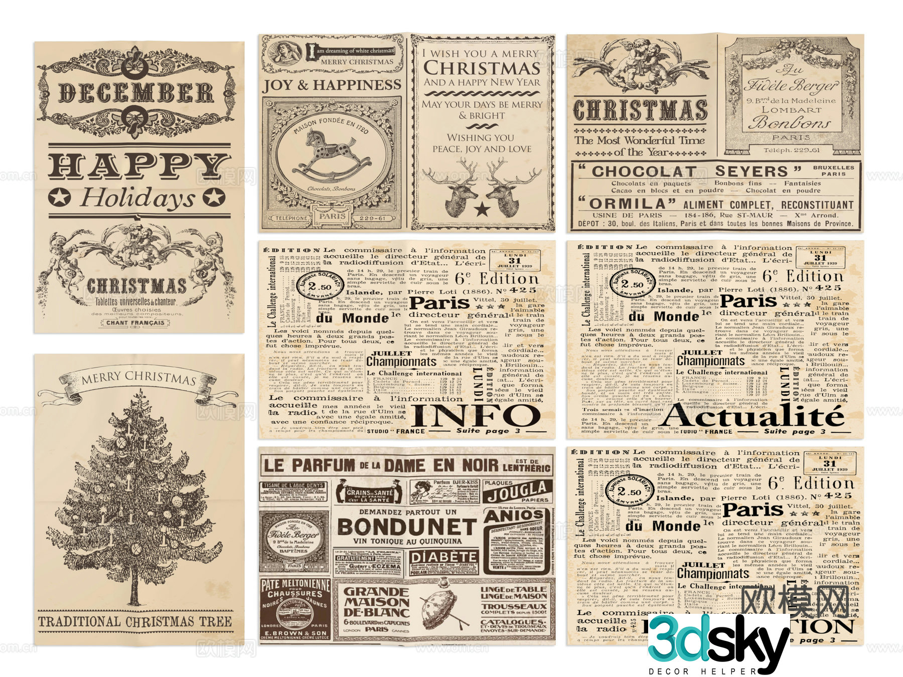 newspaper newspaper old newspaper daily album paper 3d model
