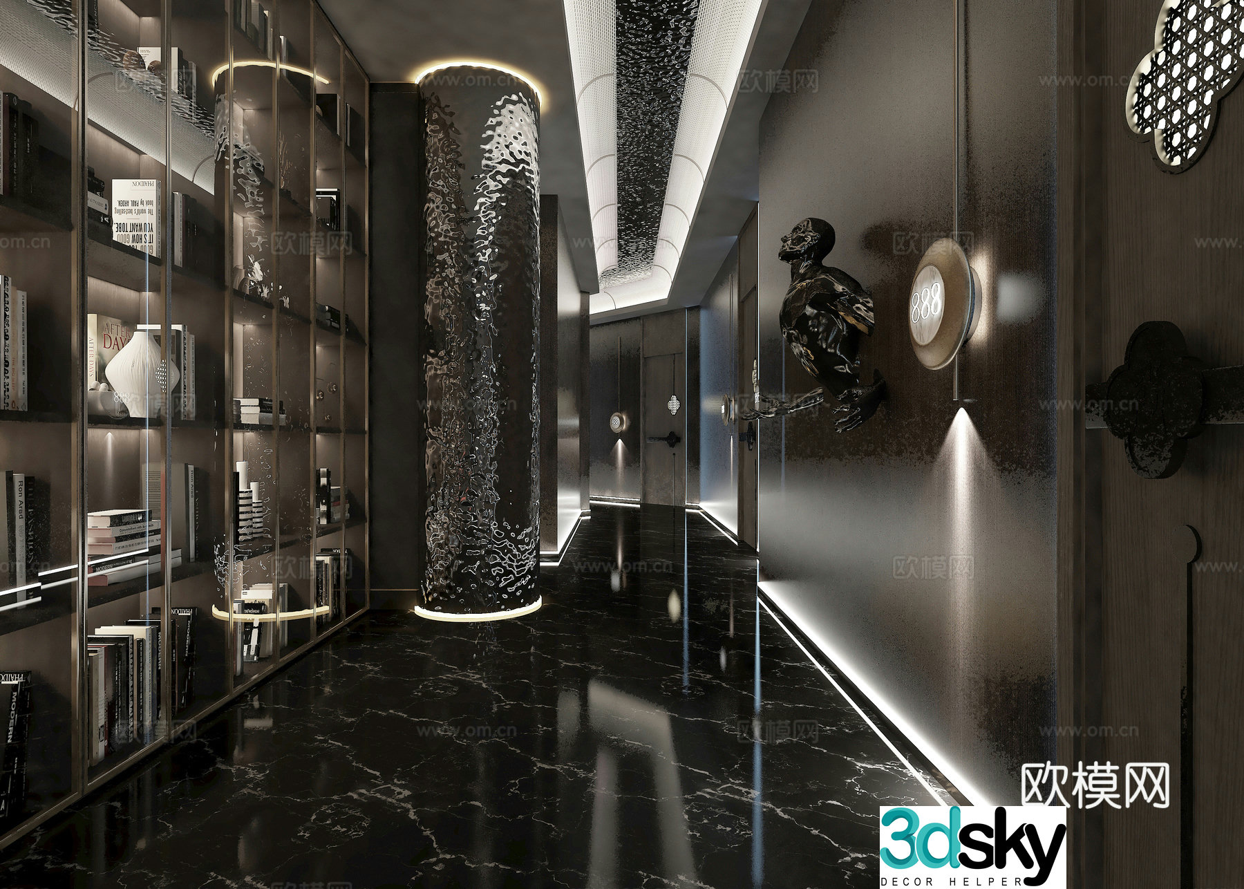 KTV aisle bar aisle 3d model