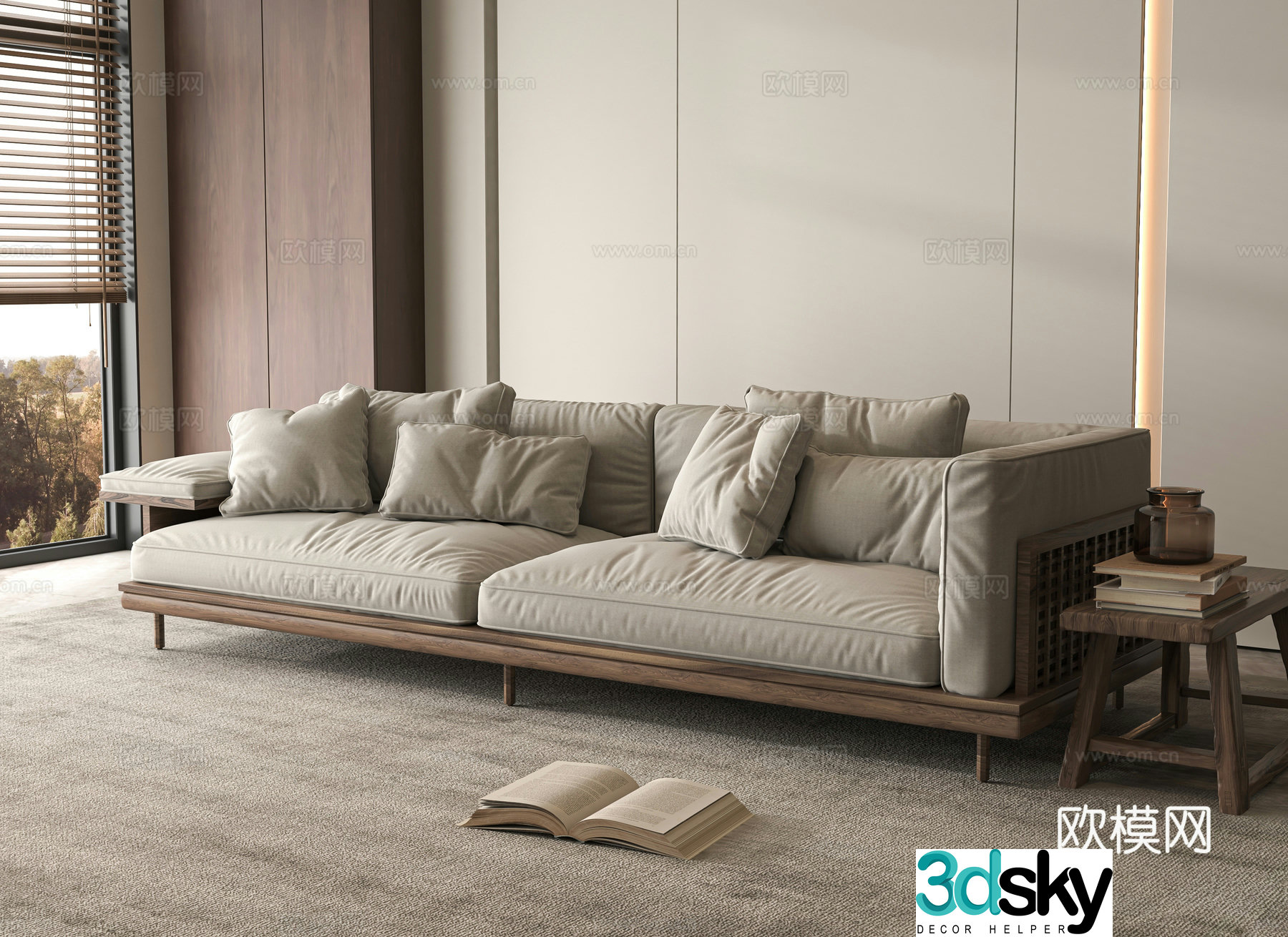 Wabi-sabi loveseat 3d model