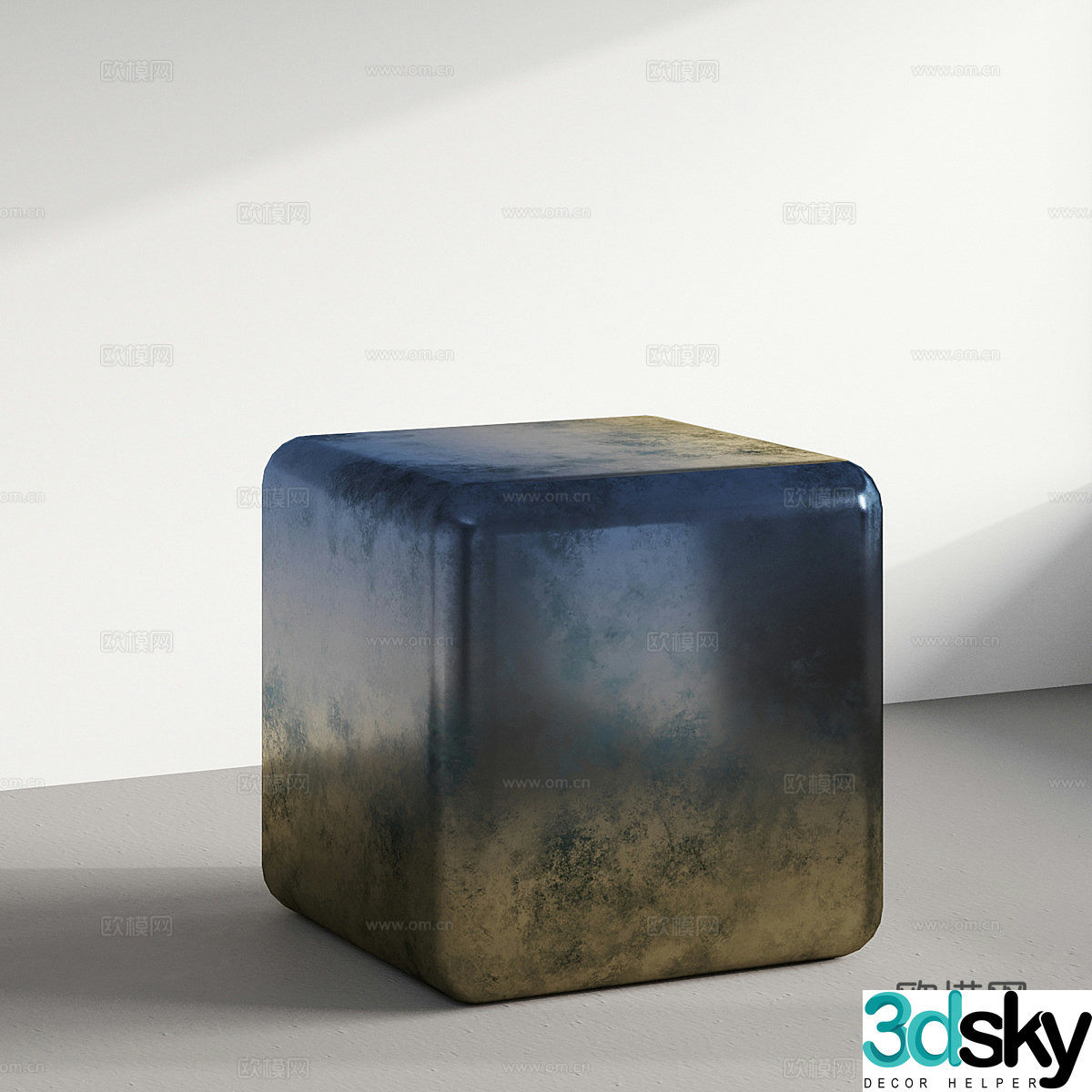 Modern rainbow metal 3d model