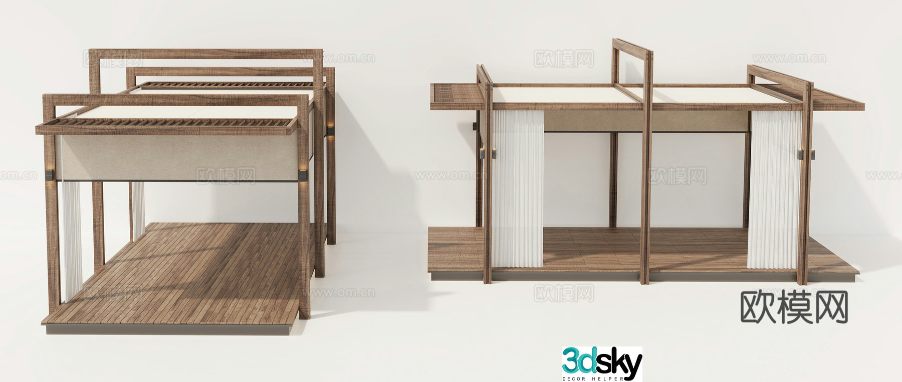 Outdoor sunroom pavilion pavilion awning 3d model