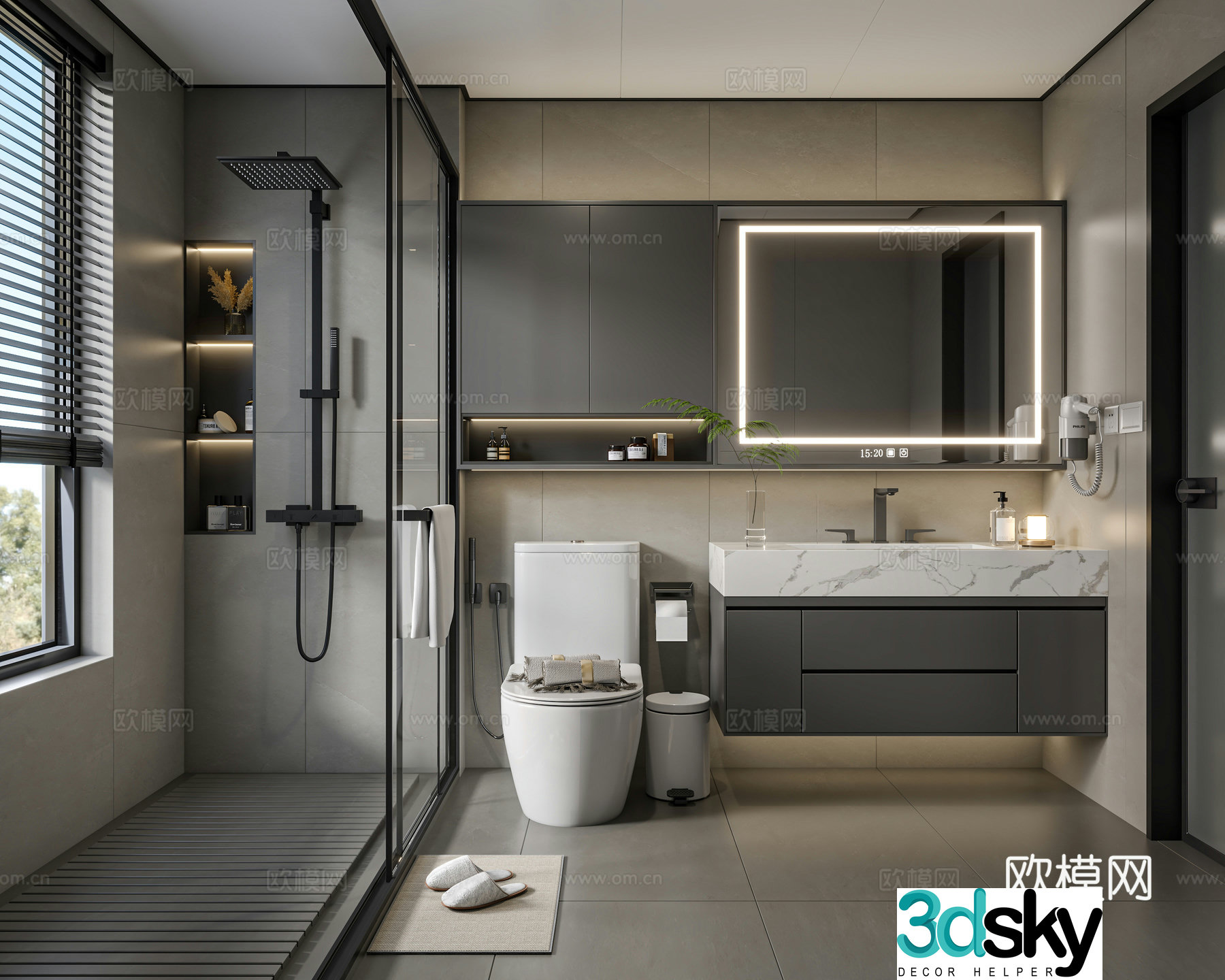 Italian bathroom bathroom 3d model