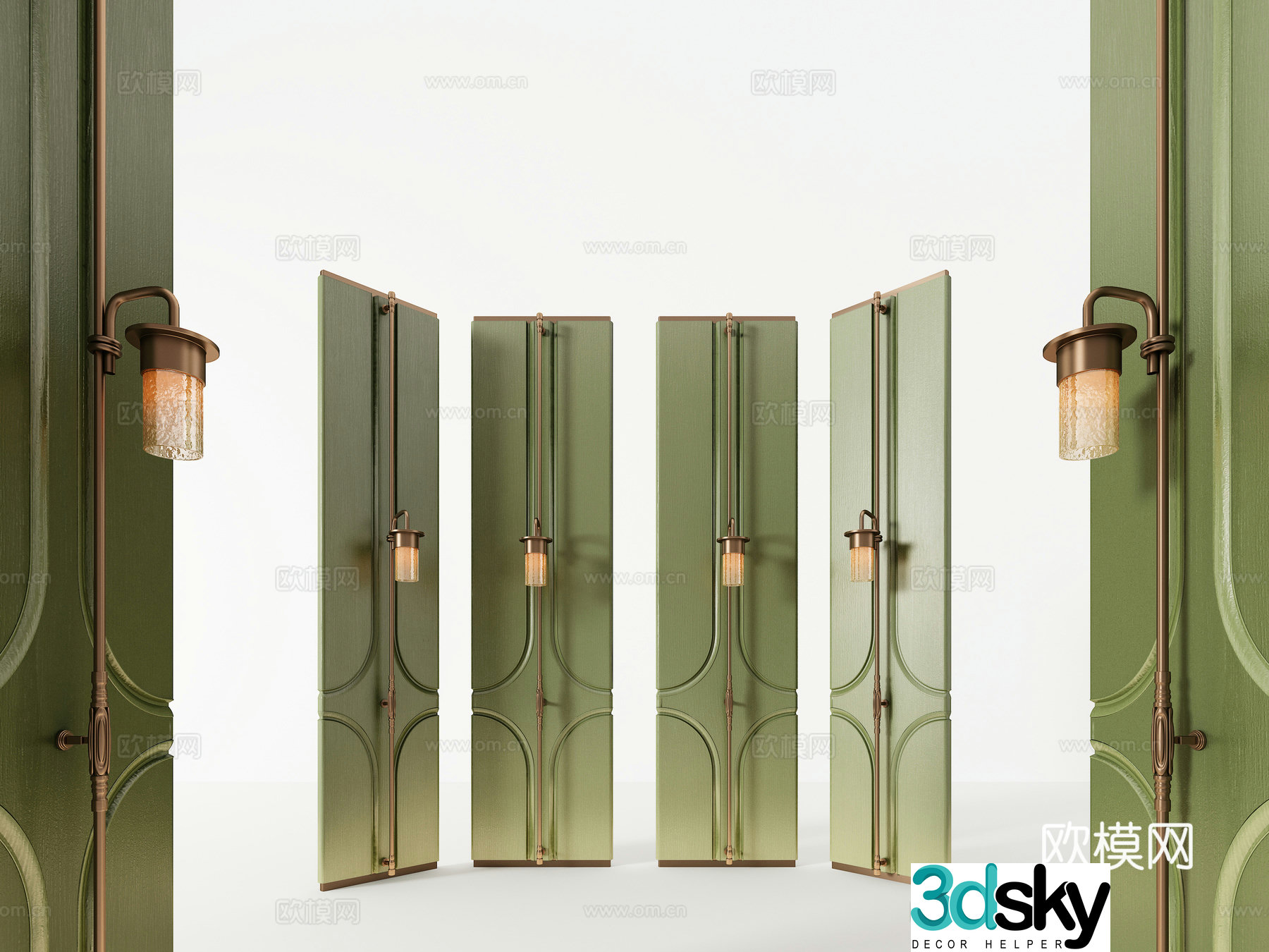 New Chinese style hotel partition 3D model