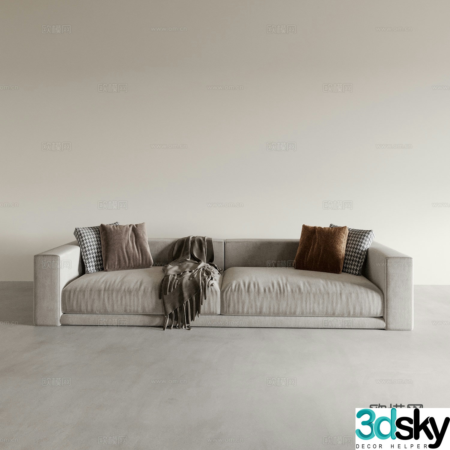 Double sofa 3d model