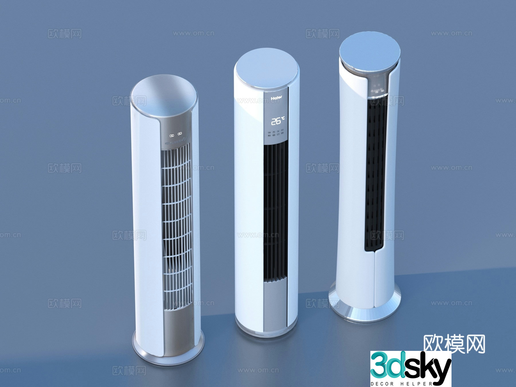 3D model in the air conditioner and air conditioner