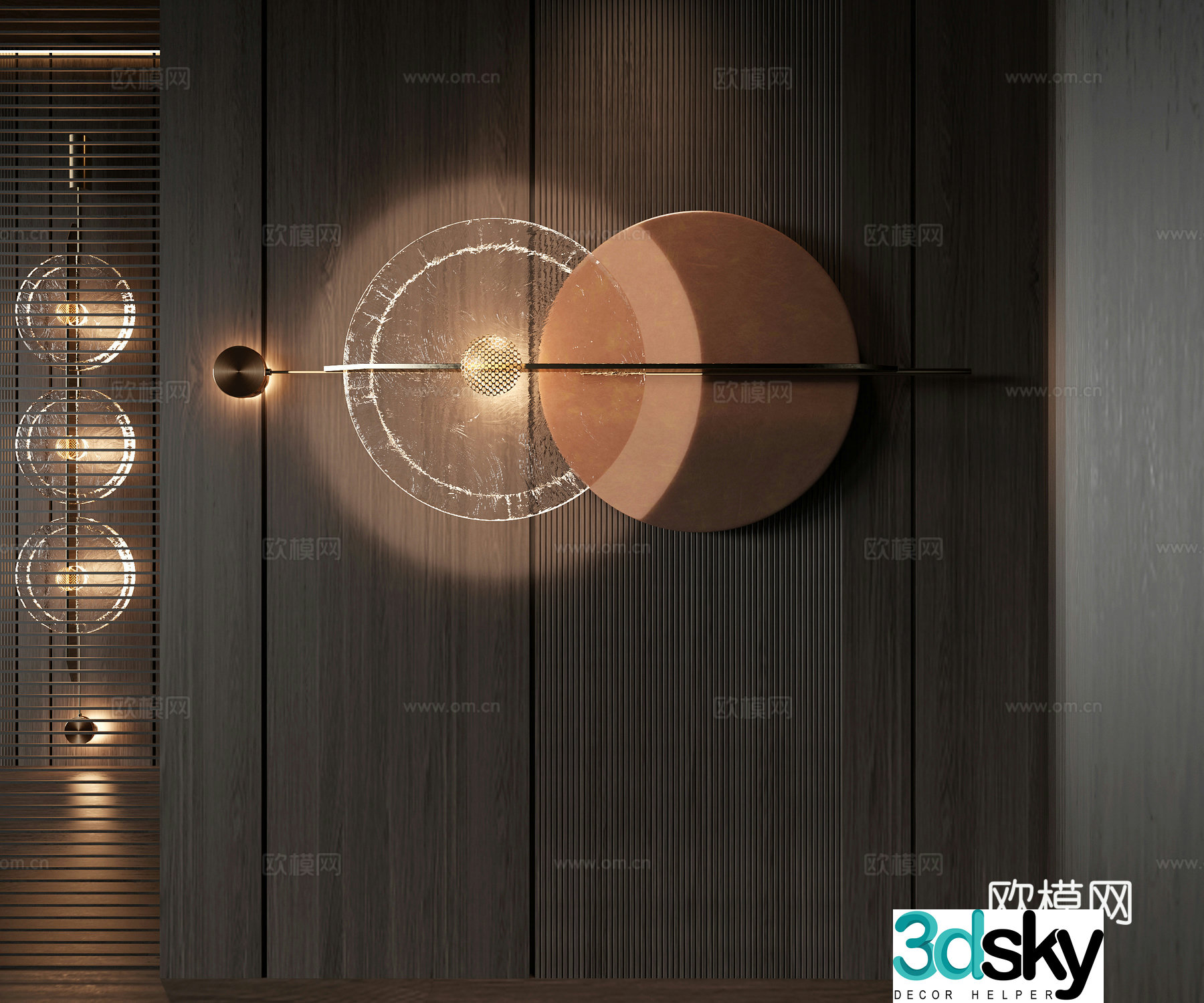 Light luxury wall lamp 3D model