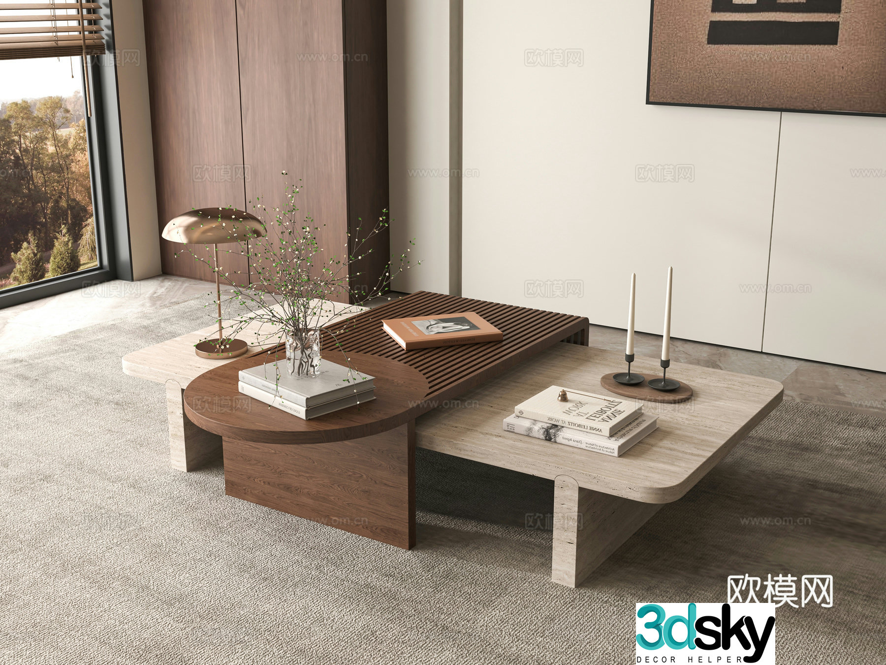 Medieval style coffee table 3D model