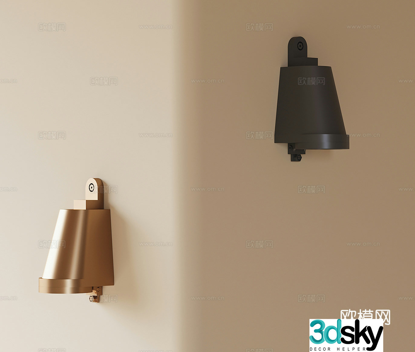 Modern wall light 3d model