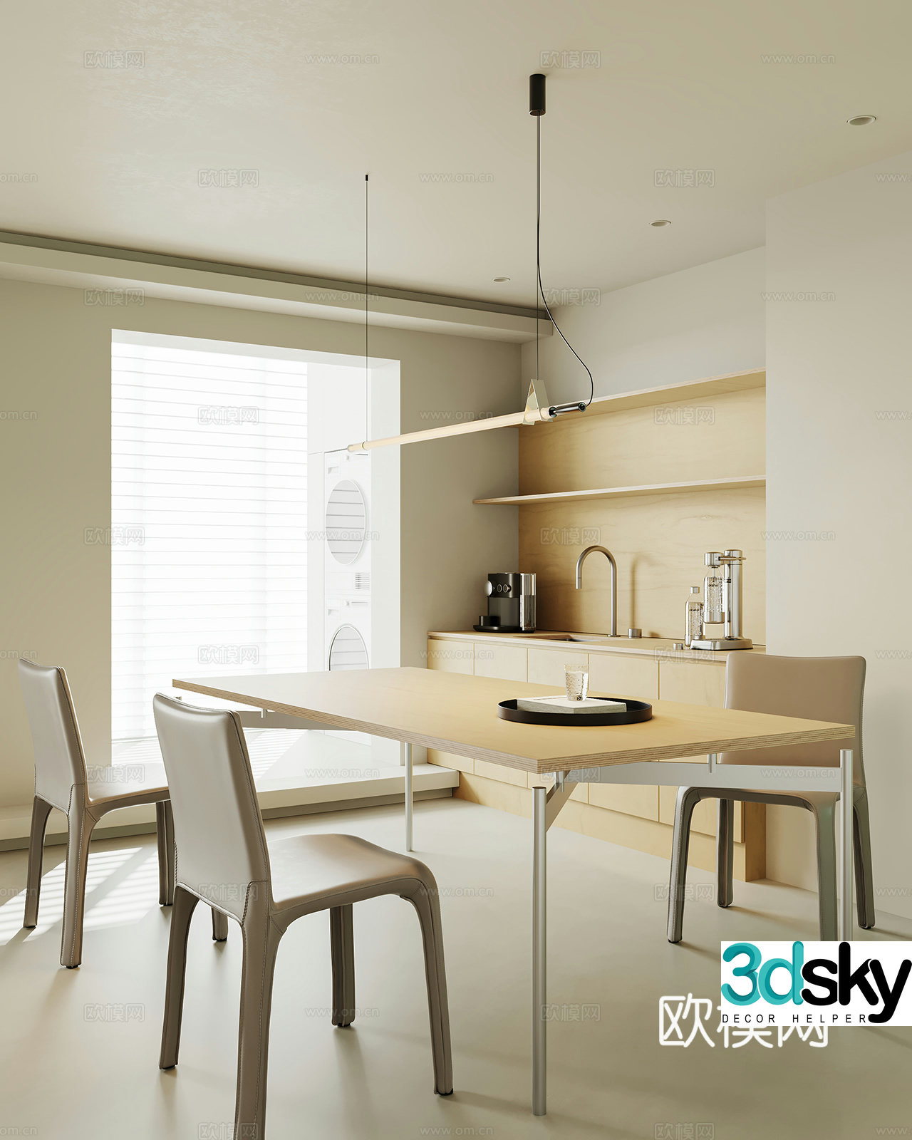 Modern restaurant 3d model
