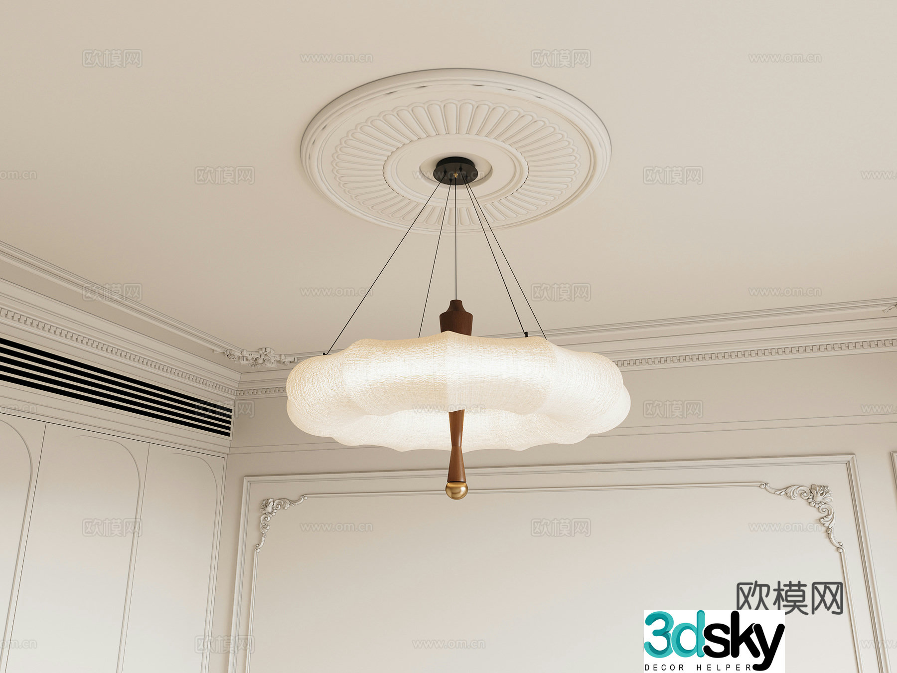 3D model of medieval style chandelier
