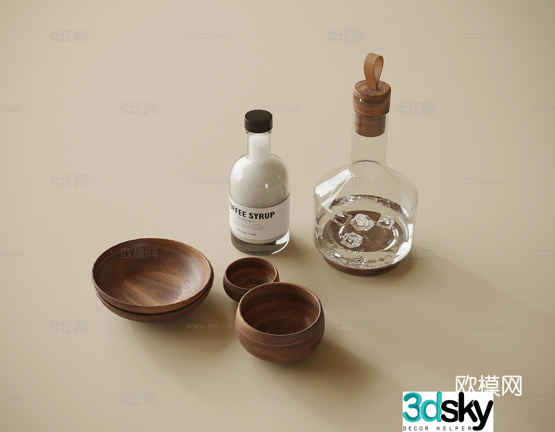 Modern dining table ornaments Jewelry ornaments 3d model