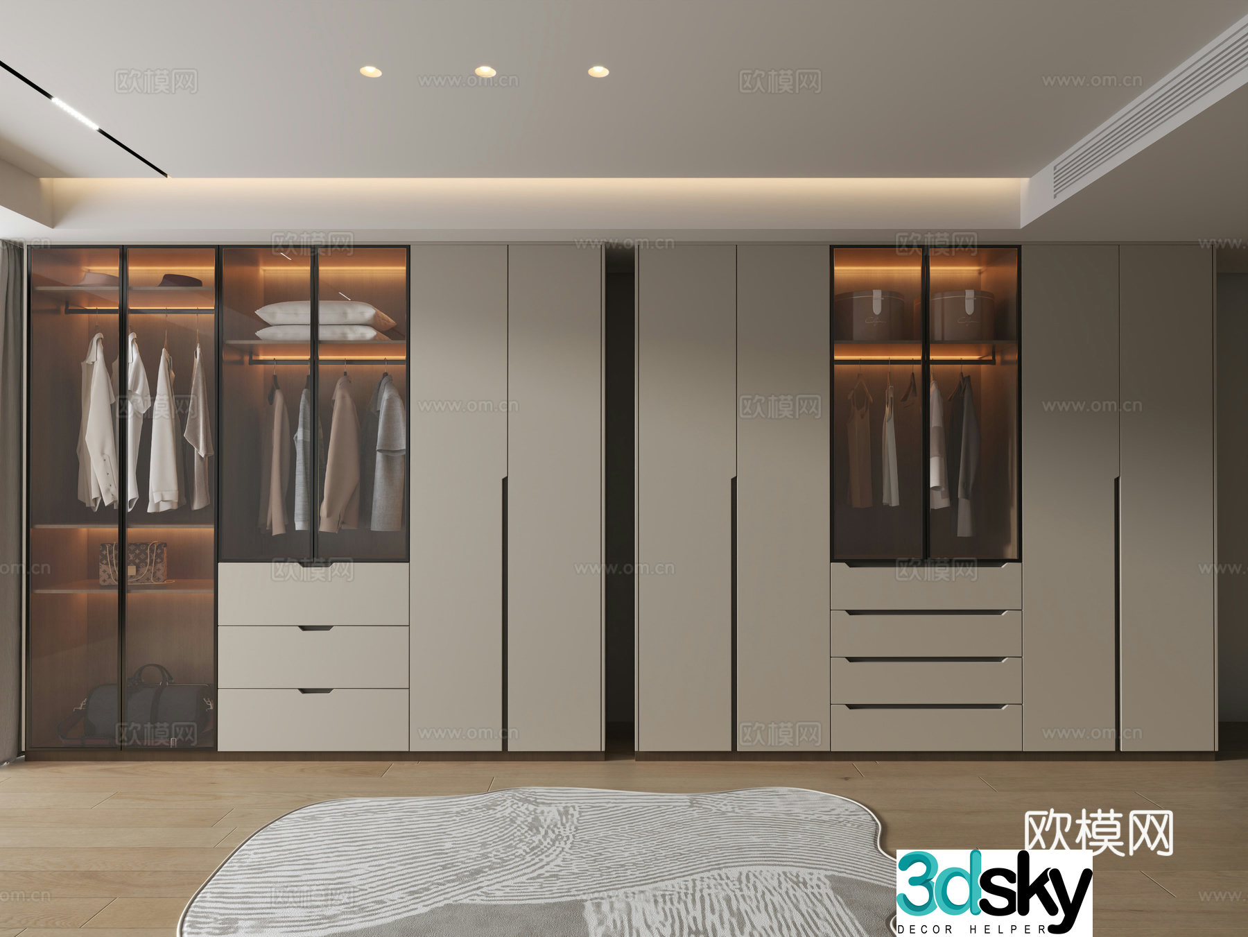 Modern Wardrobe Wardrobe 3d Model