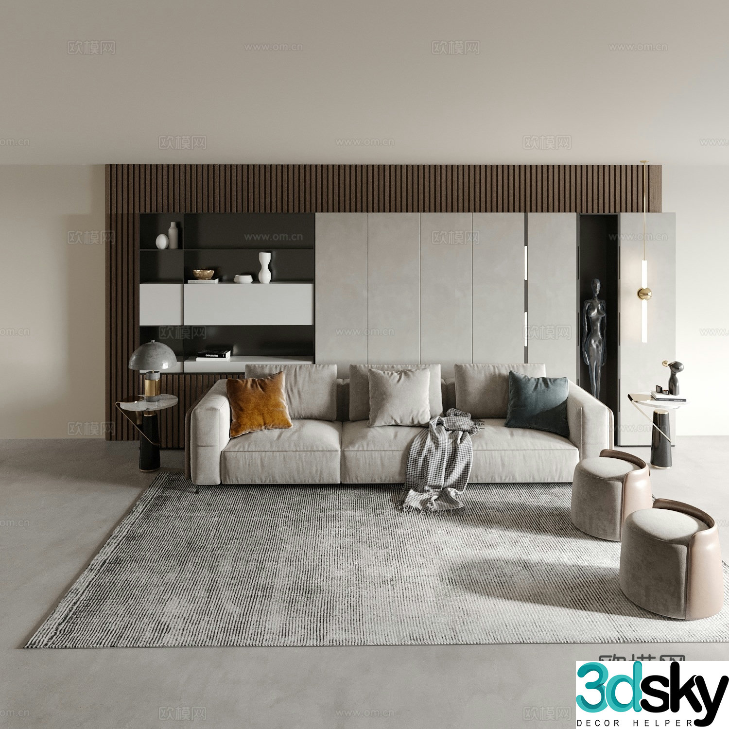 Modern sectional sofa 3d model