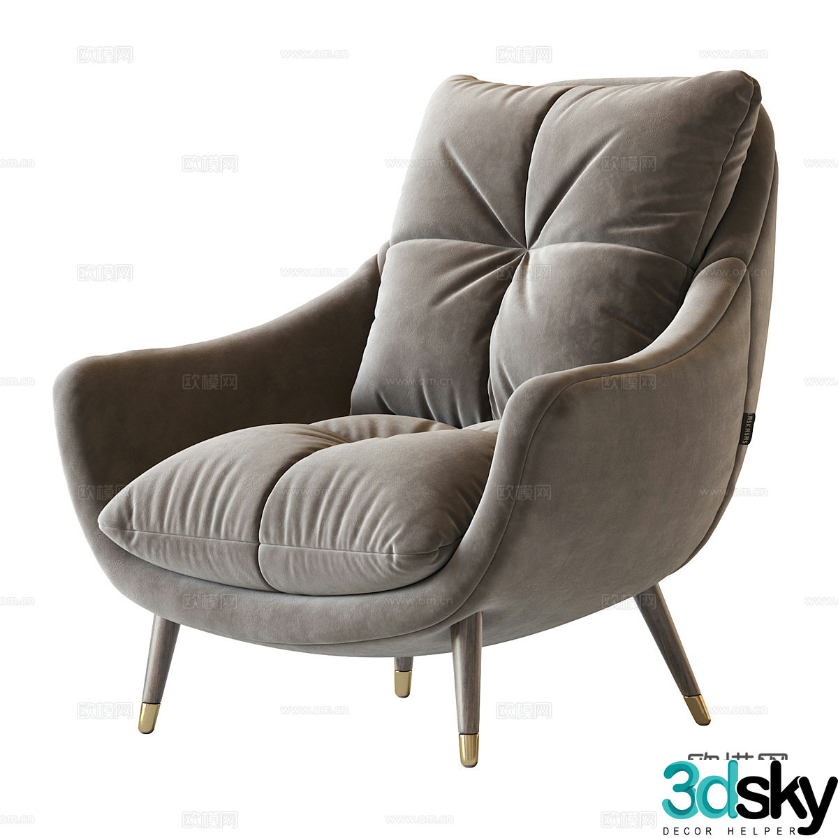 Modern lounge chair armchair 3d model