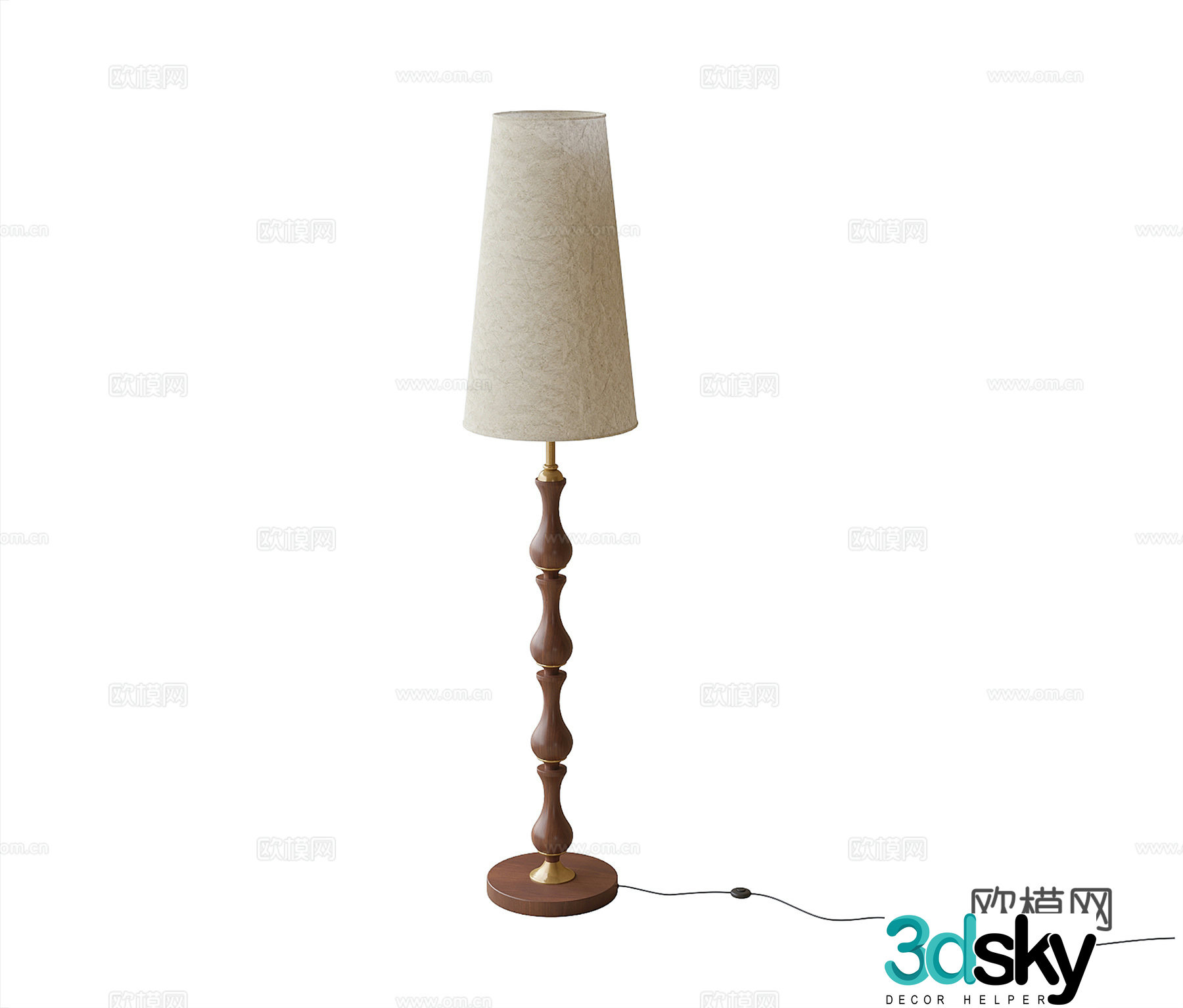 French floor lamp 3d model