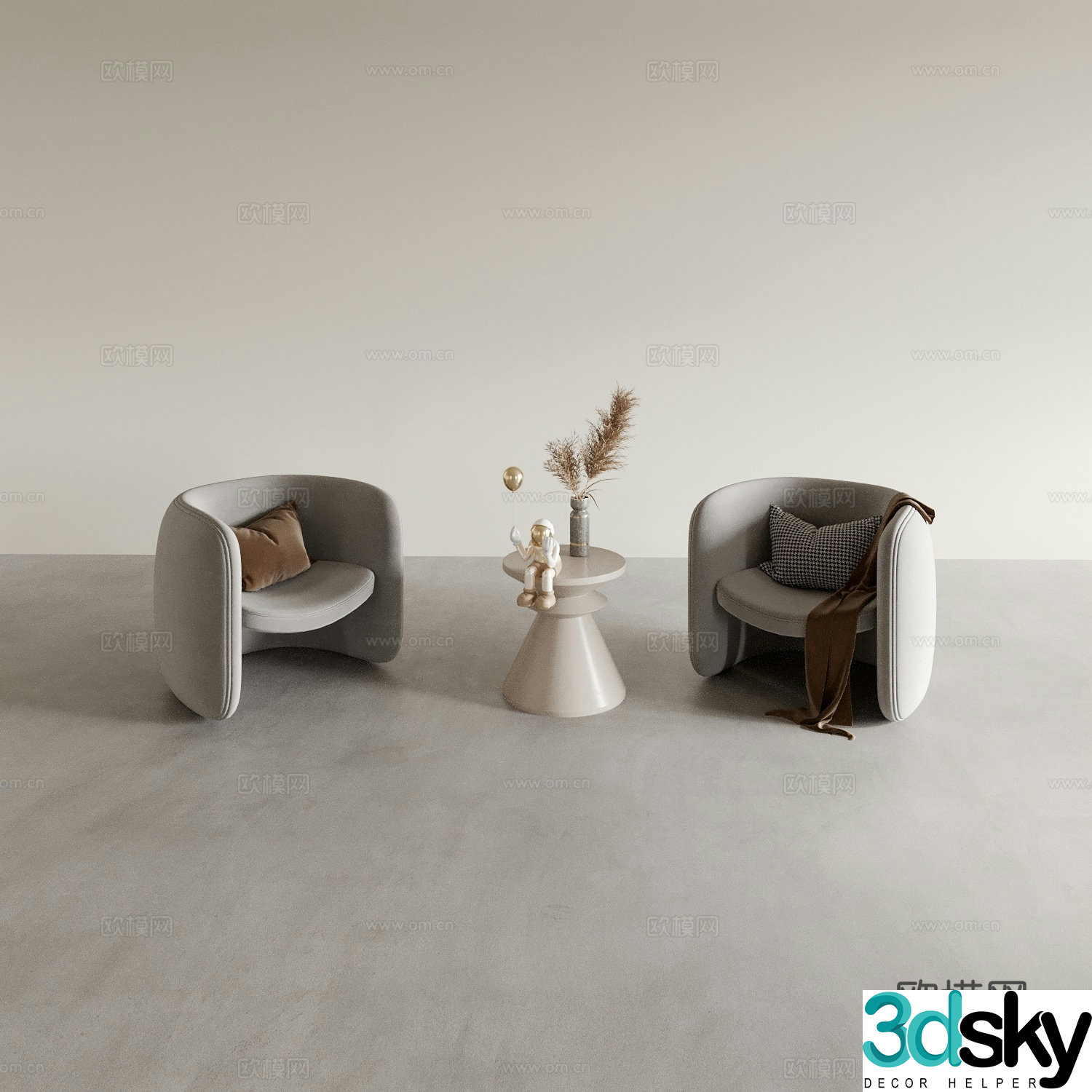 Modern leisure chair sofa chair 3d model