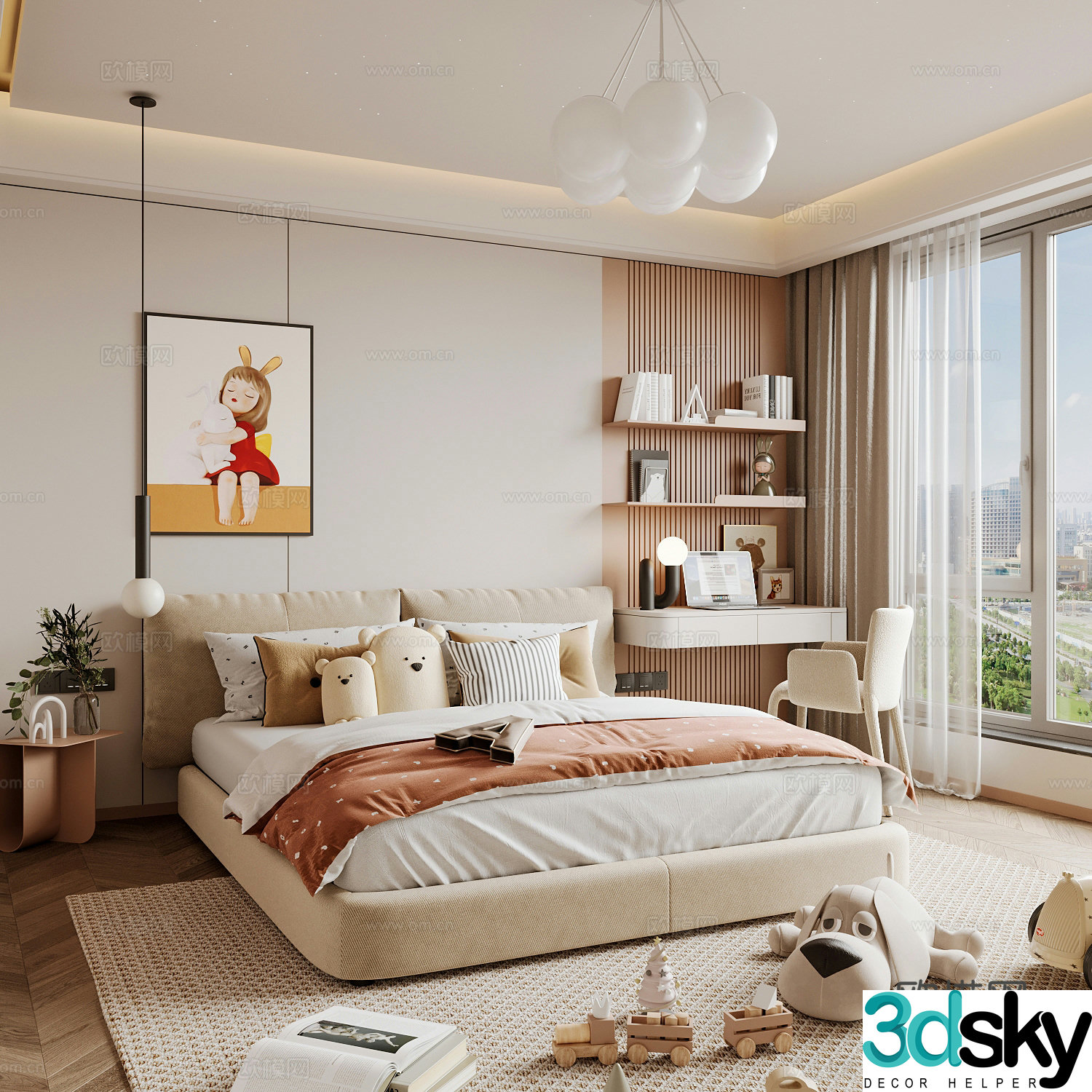 Modern children’s room children’s room 3d model