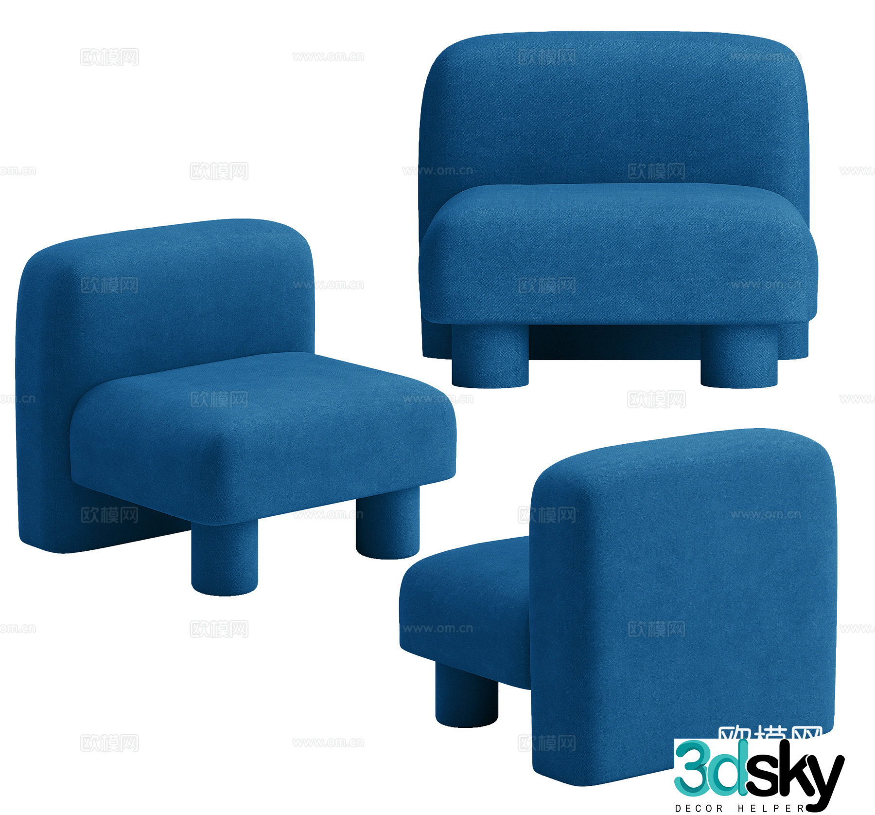 Modern leisure chair sofa chair 3d model