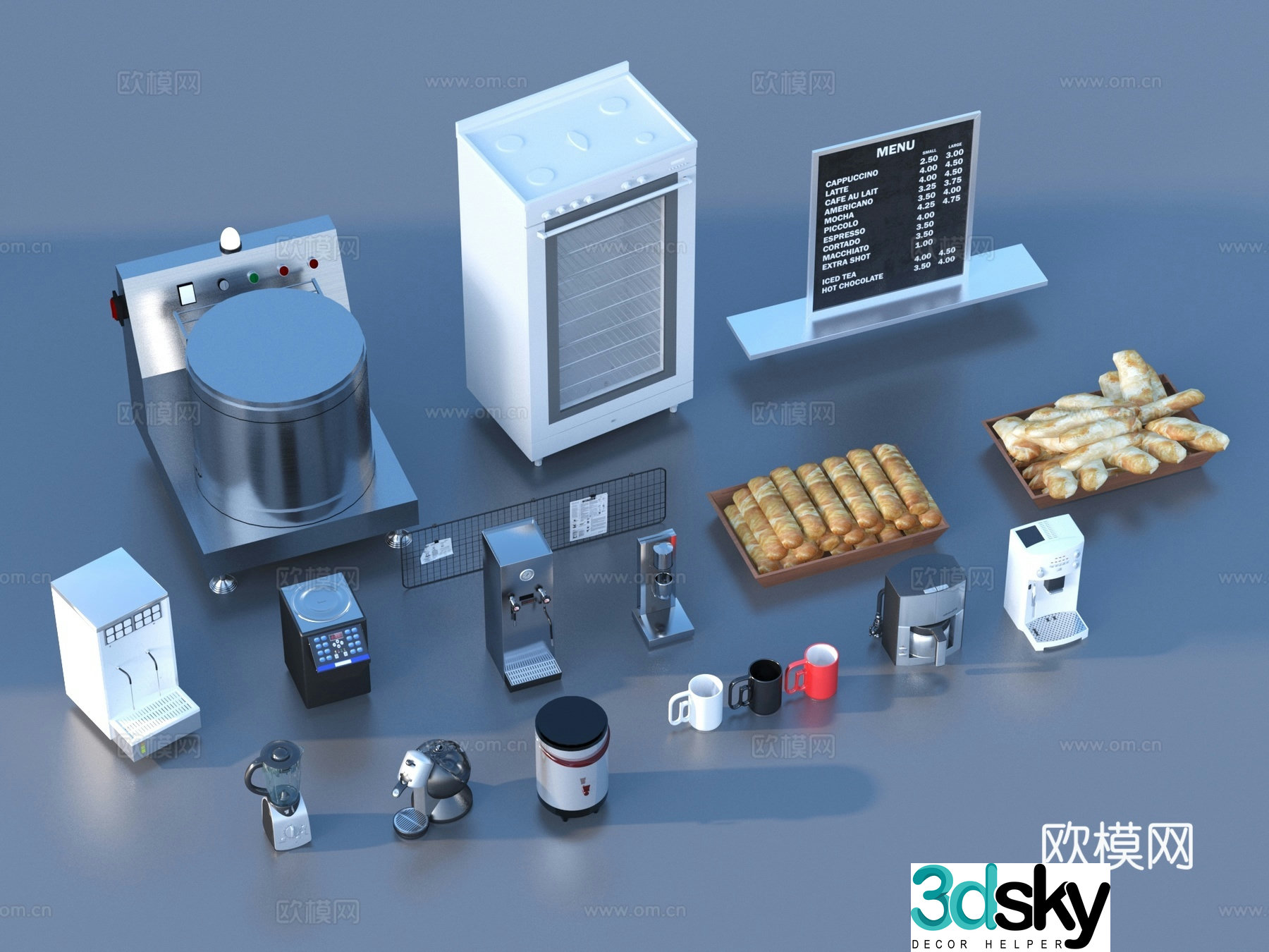 Food and Kitchen Tools 3D model