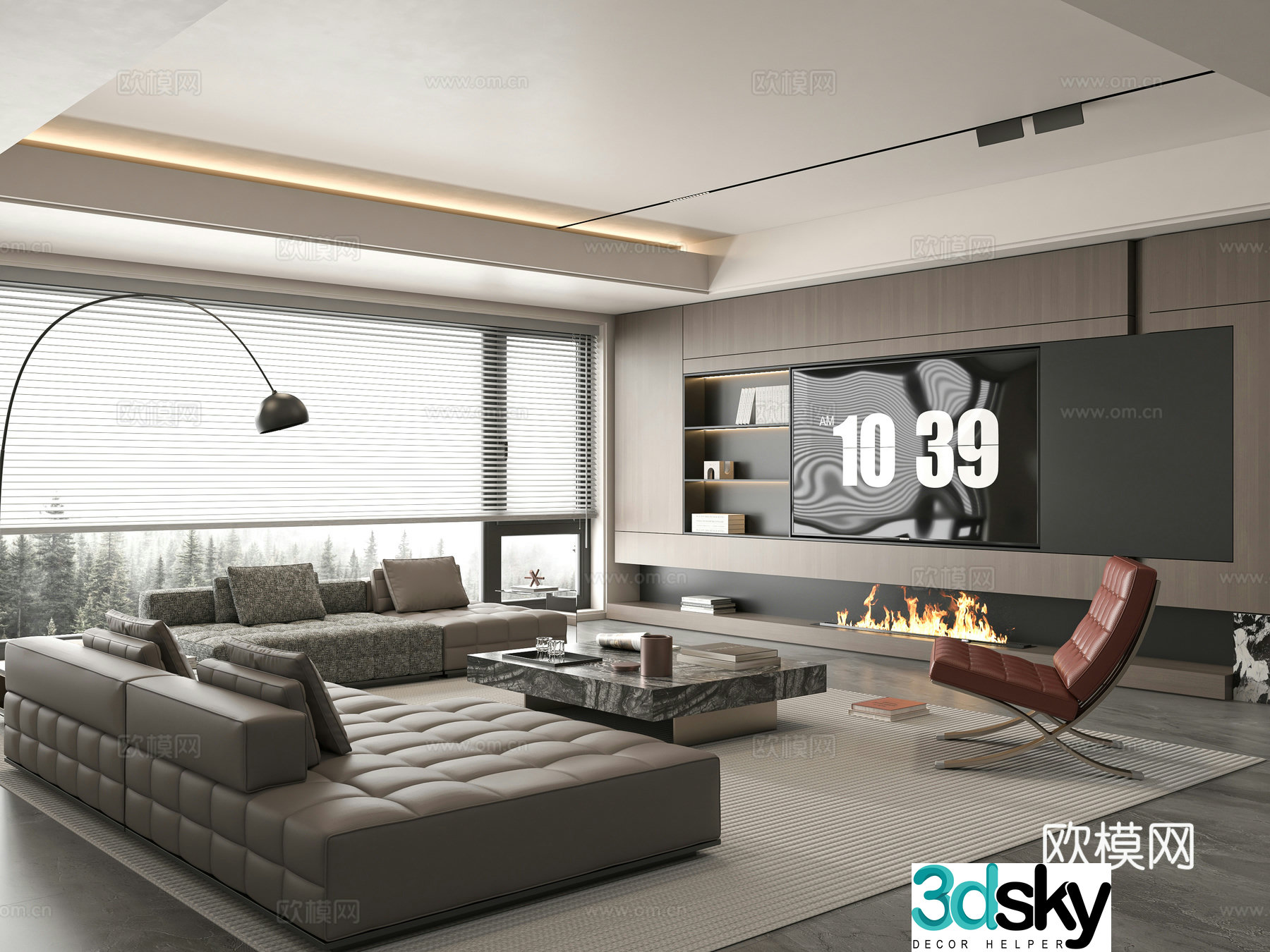 Modern living room 3d model