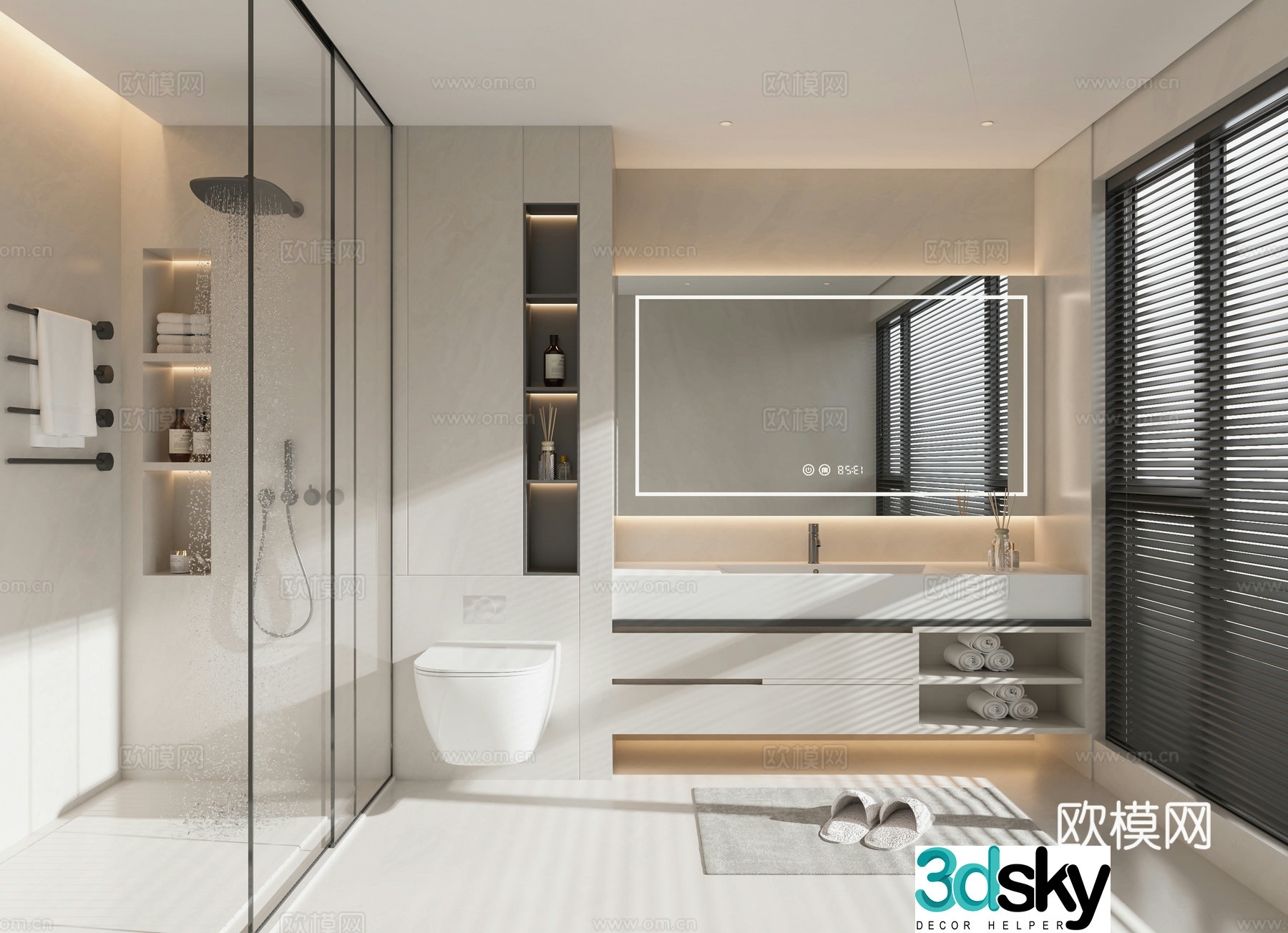 Modern bathroom bathroom 3d model