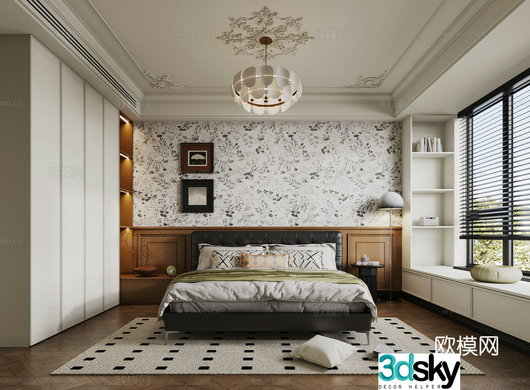 French bedroom master bedroom 3d model