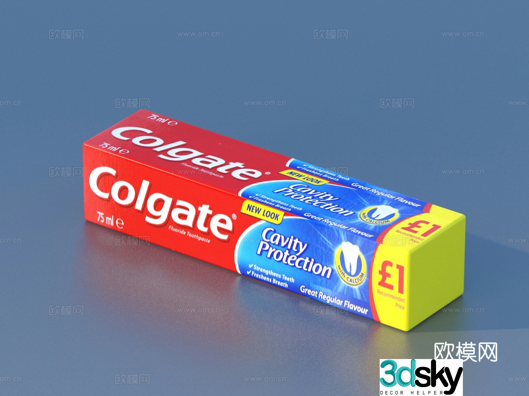 Toothpaste packaging box 3D model