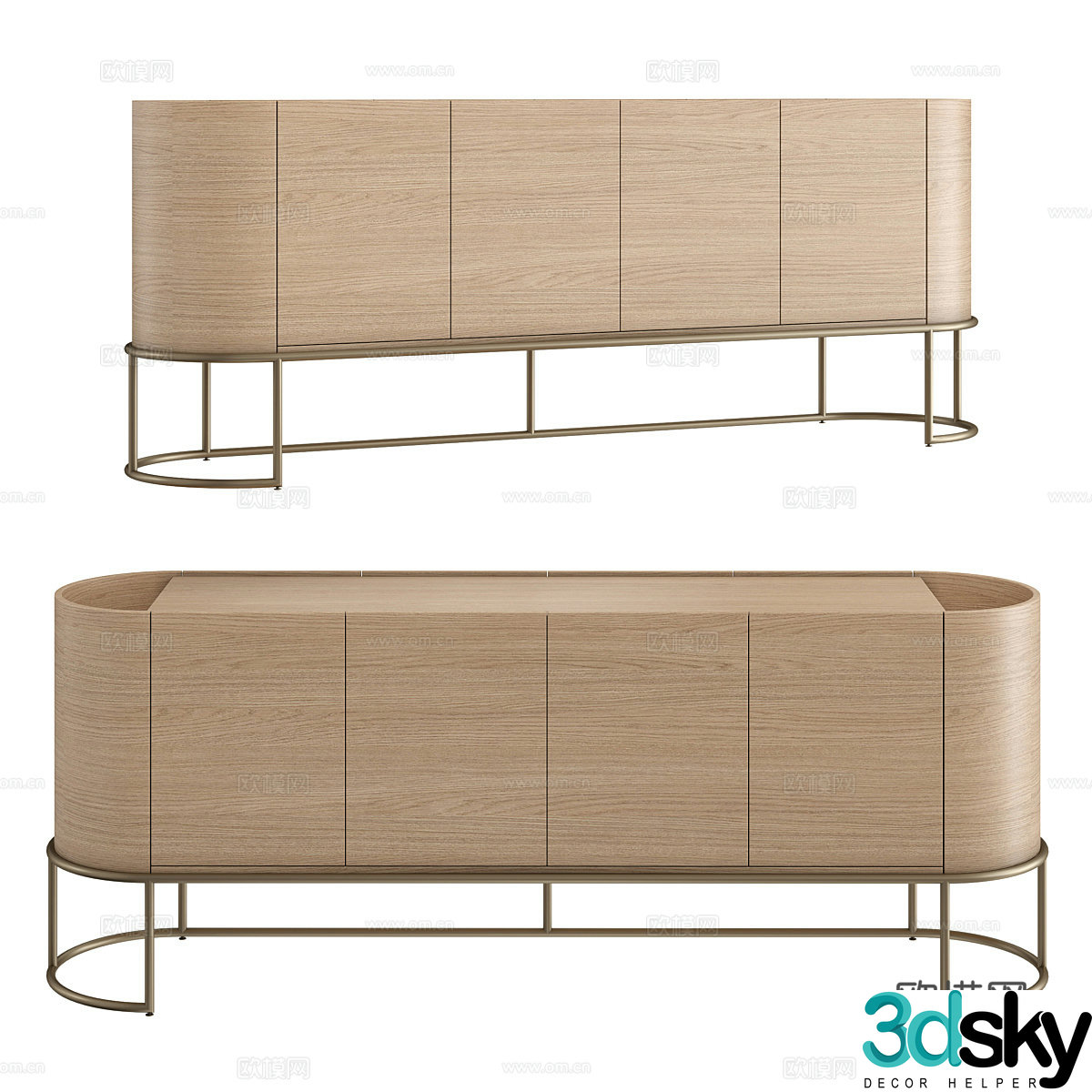 New Chinese style entrance cabinet 3D model