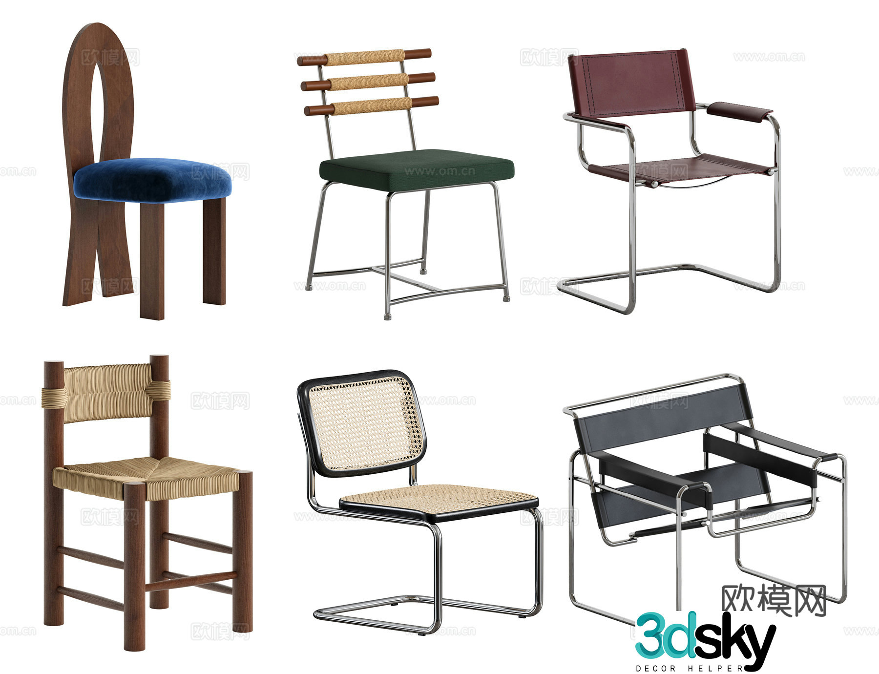 Medieval style stainless steel leisure chair chair 3d model