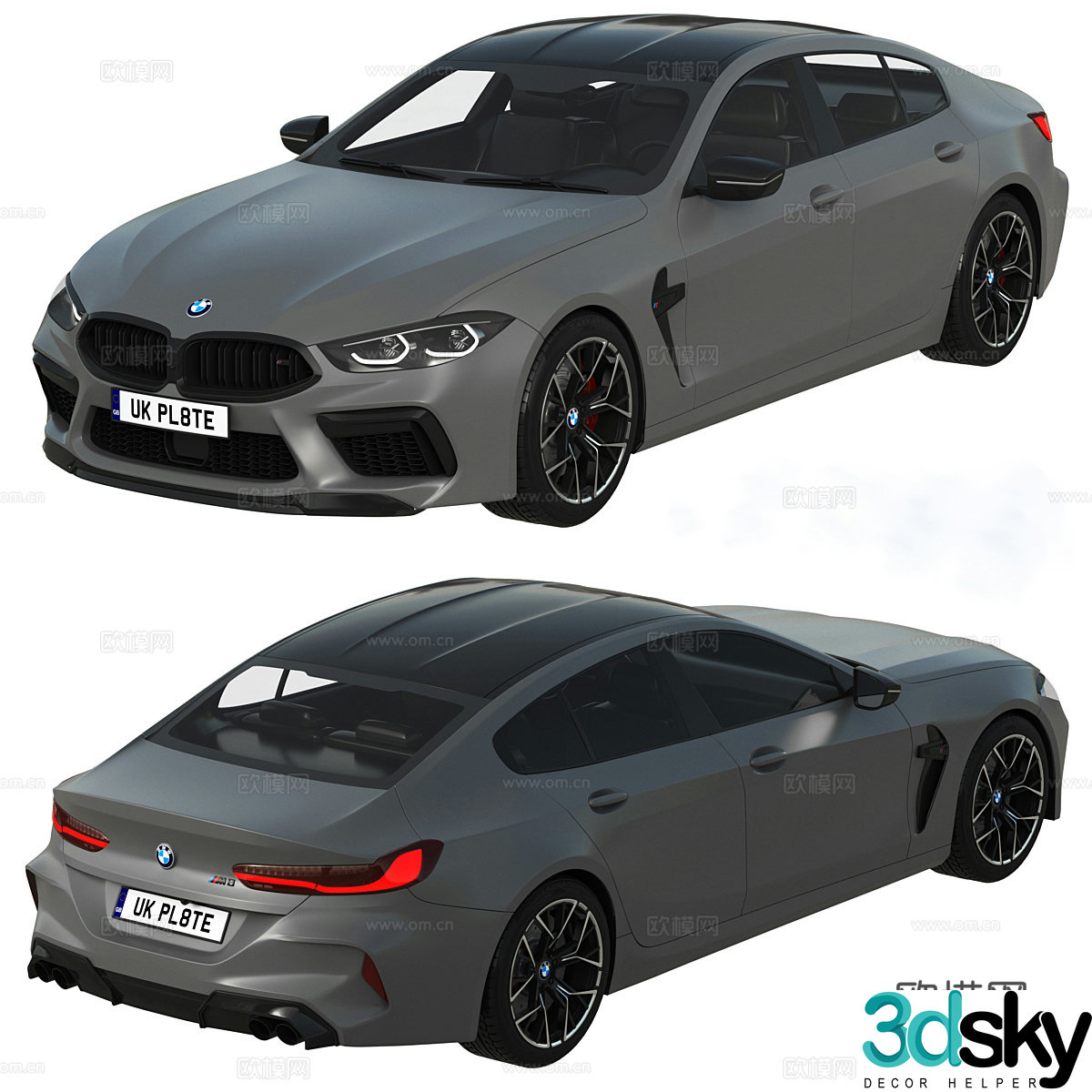 bmw car sedan 3d model