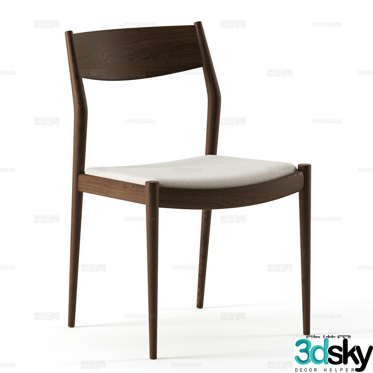 Karimoku chair single chair 3d model