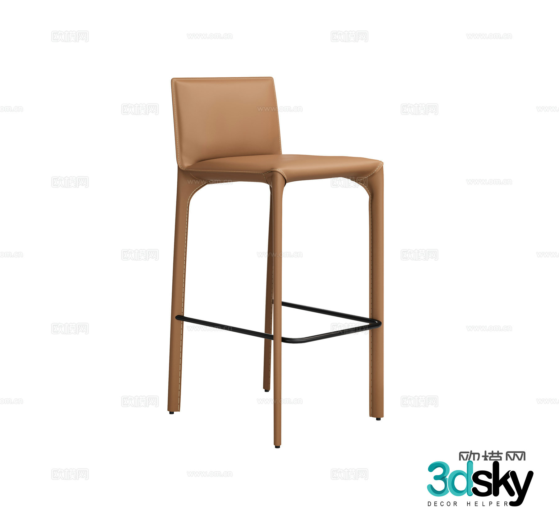 Modern bar stool bar stool high stool 3d model