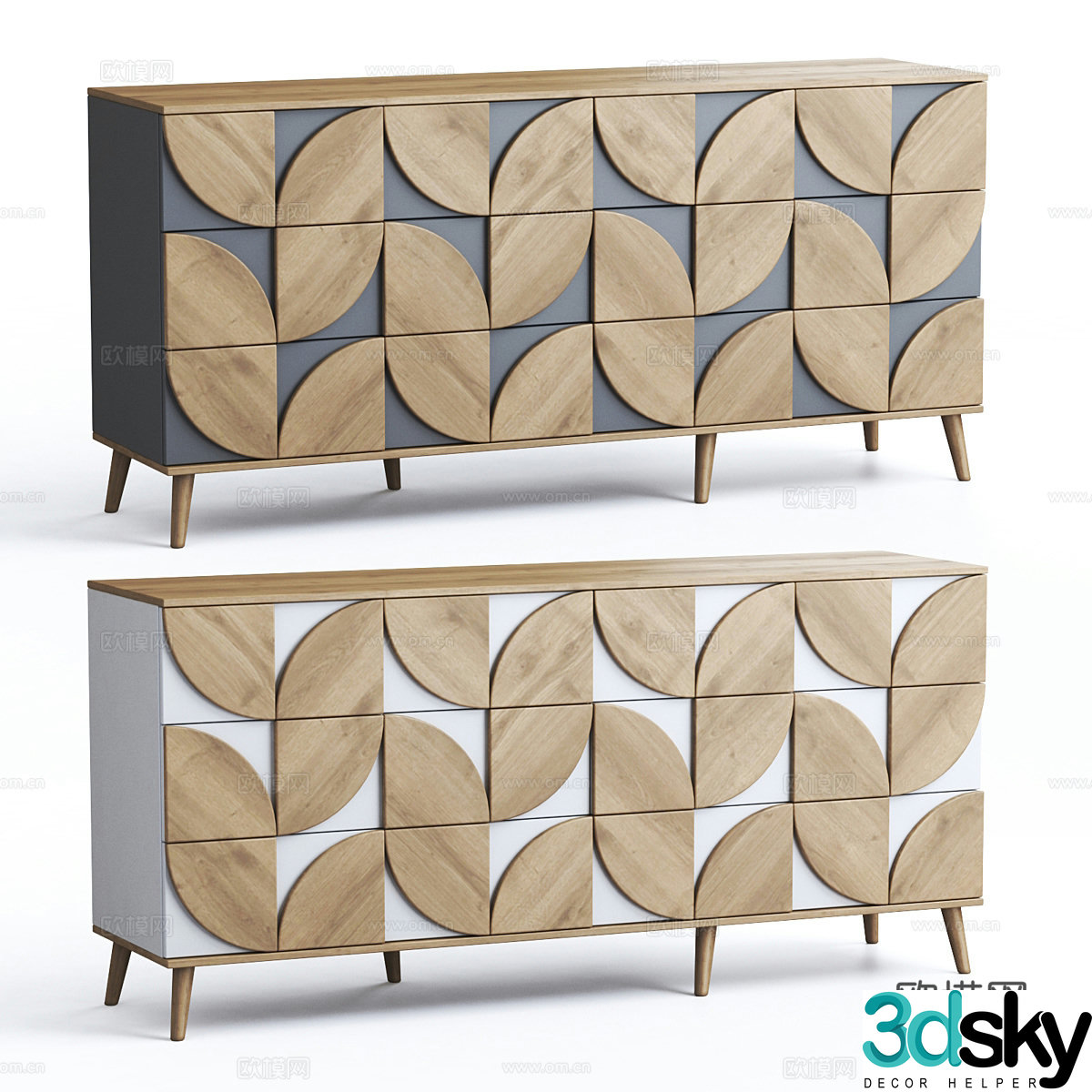 Modern entrance cabinet 3D model