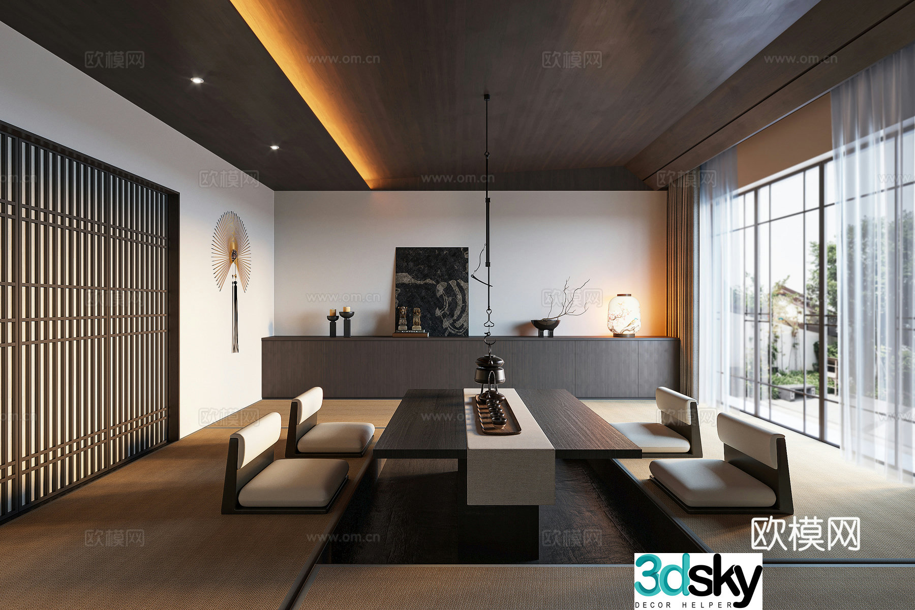 New Chinese tea room 3D model