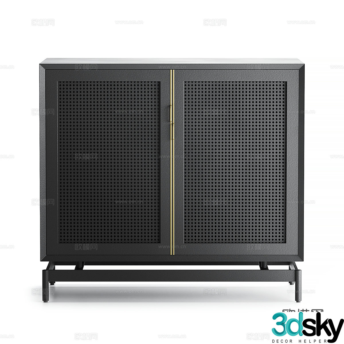 Modern shoe cabinet low cabinet 3d model