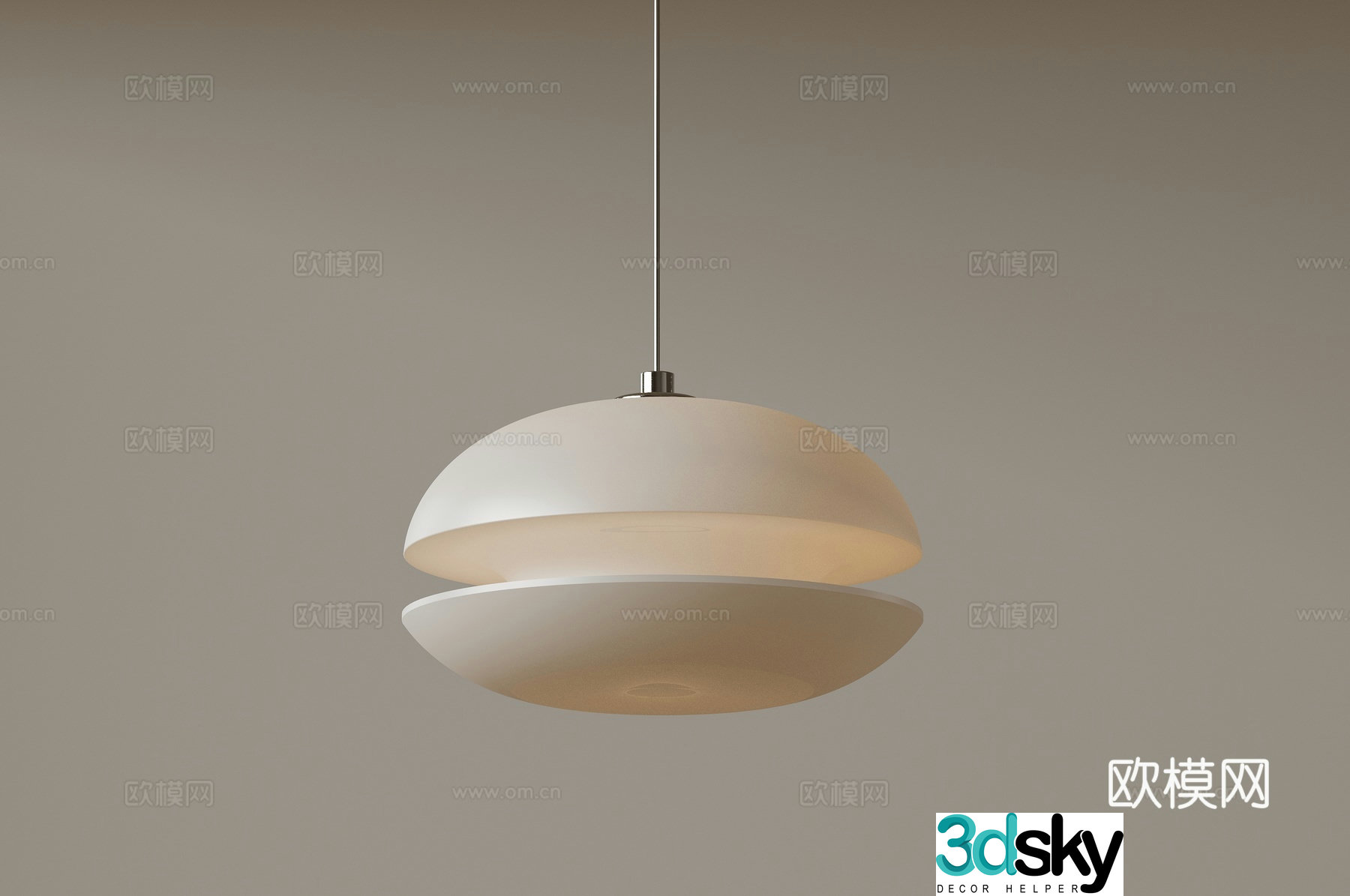 Modern bedside chandelier single head chandelier 3d model