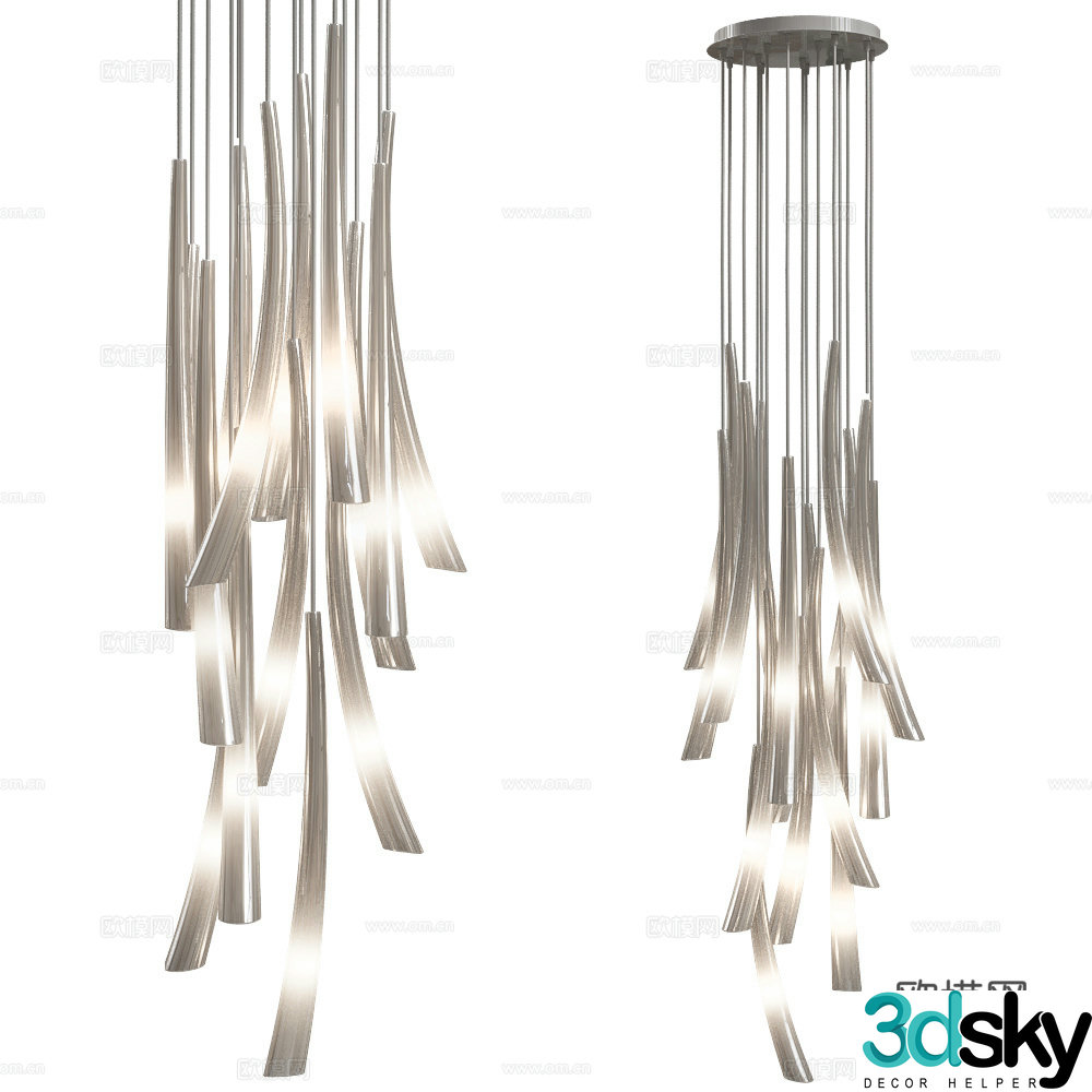 Art chandelier 3d model