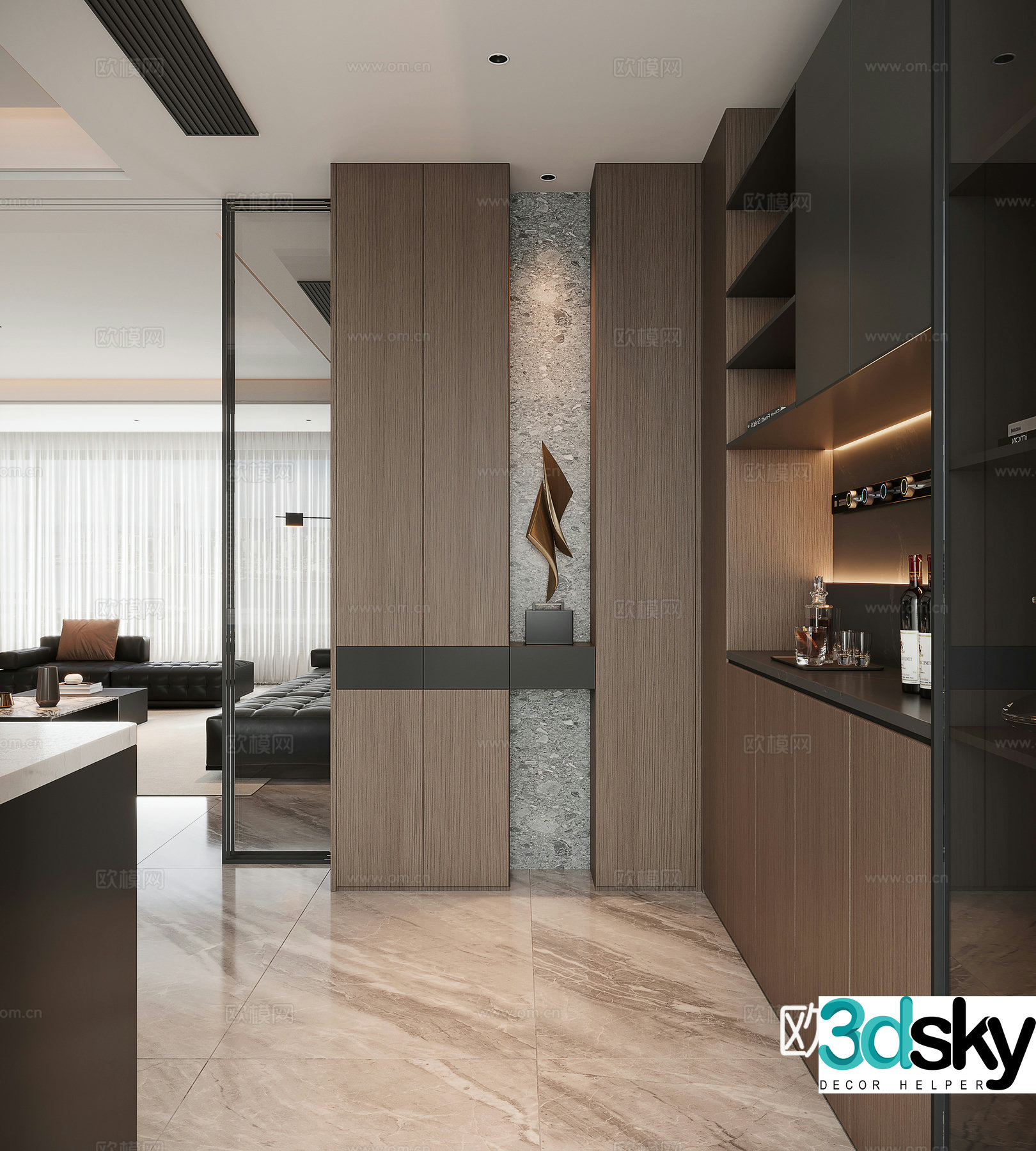 Italian entrance hallway 3D model