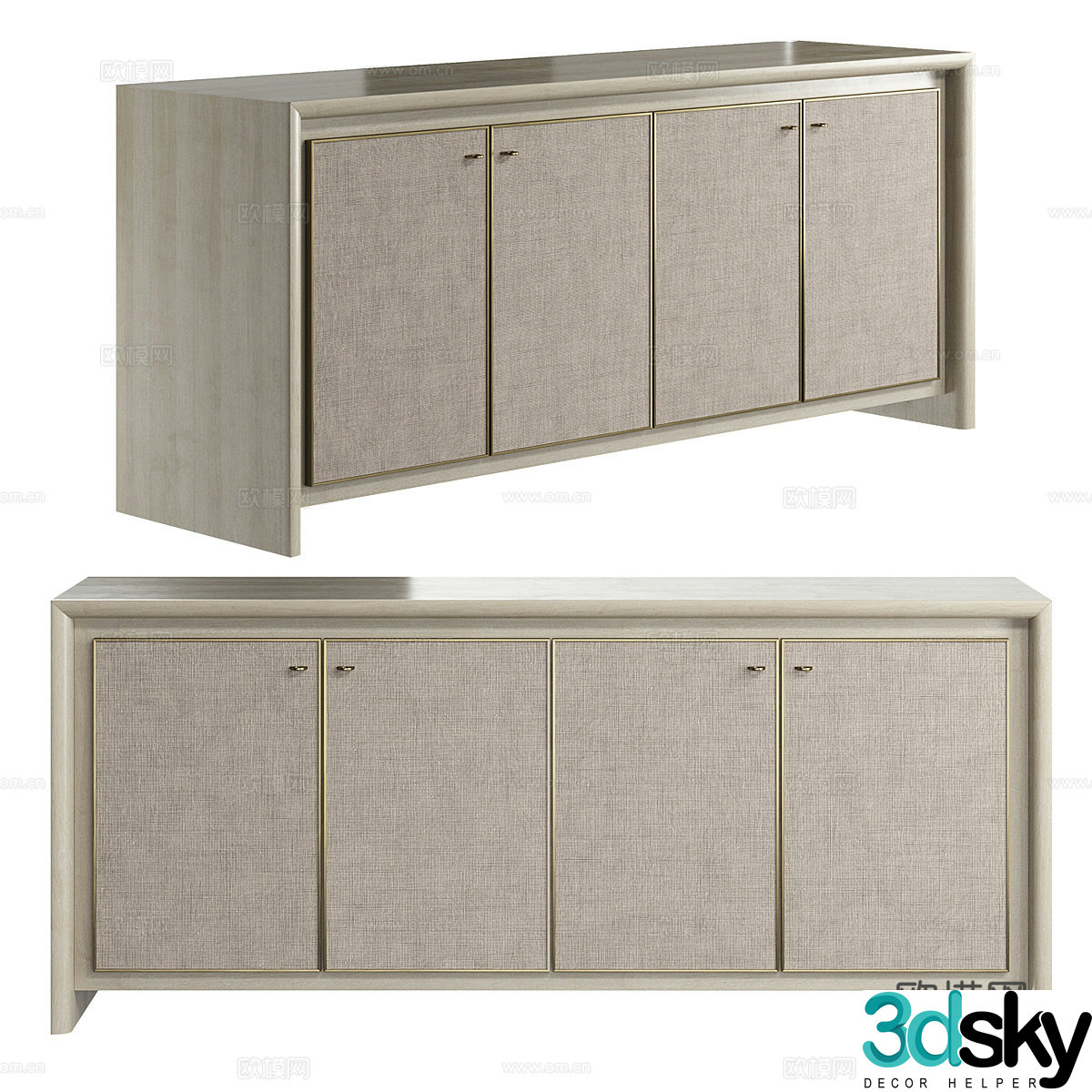New Chinese style entrance cabinet 3D model