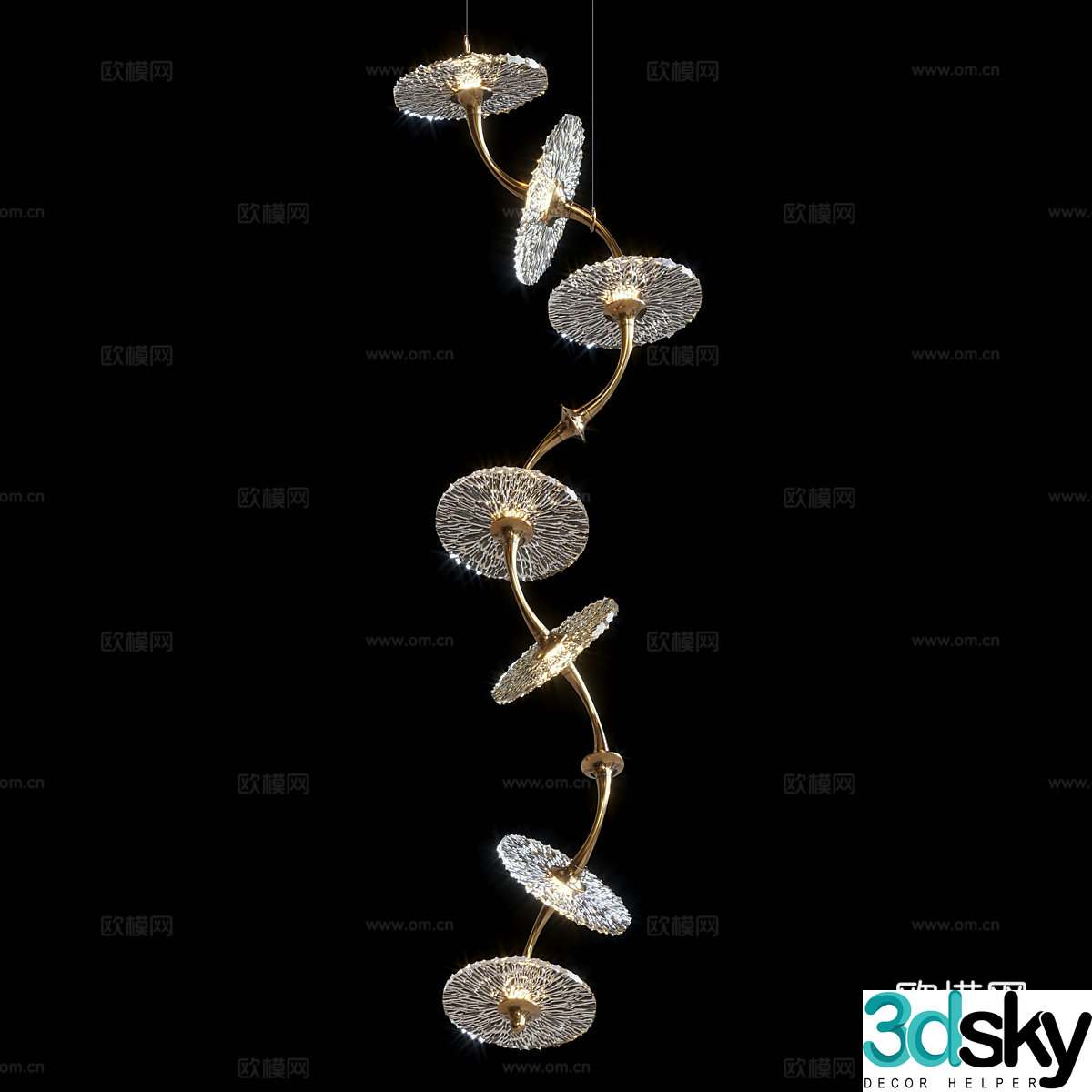 Light luxury decorative lamp art lamp 3d model