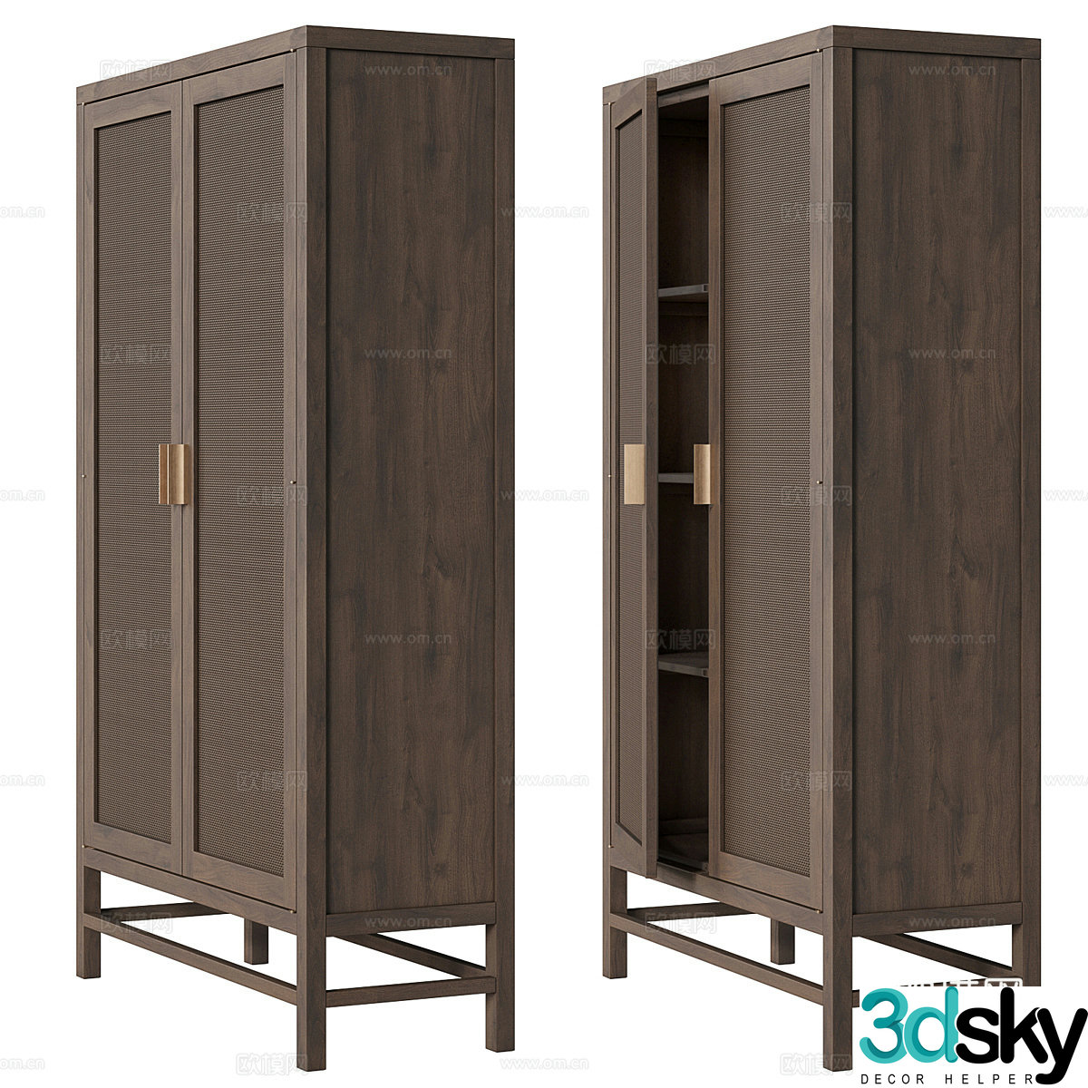 New Chinese style wardrobe 3d model