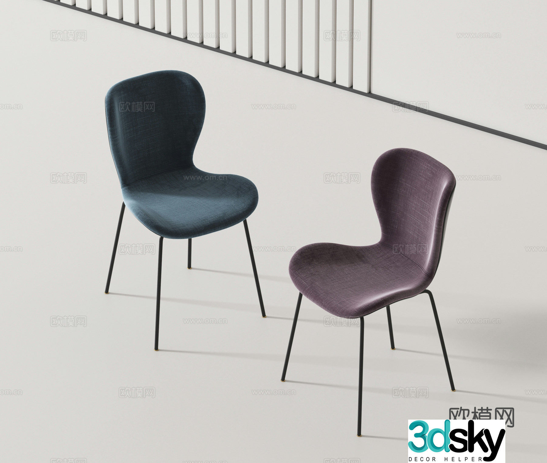 Modern single chair 3d model