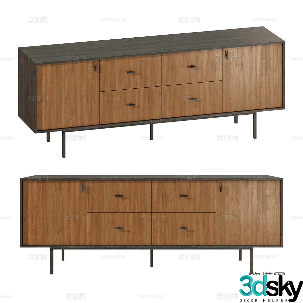 New Chinese TV cabinet 3D model