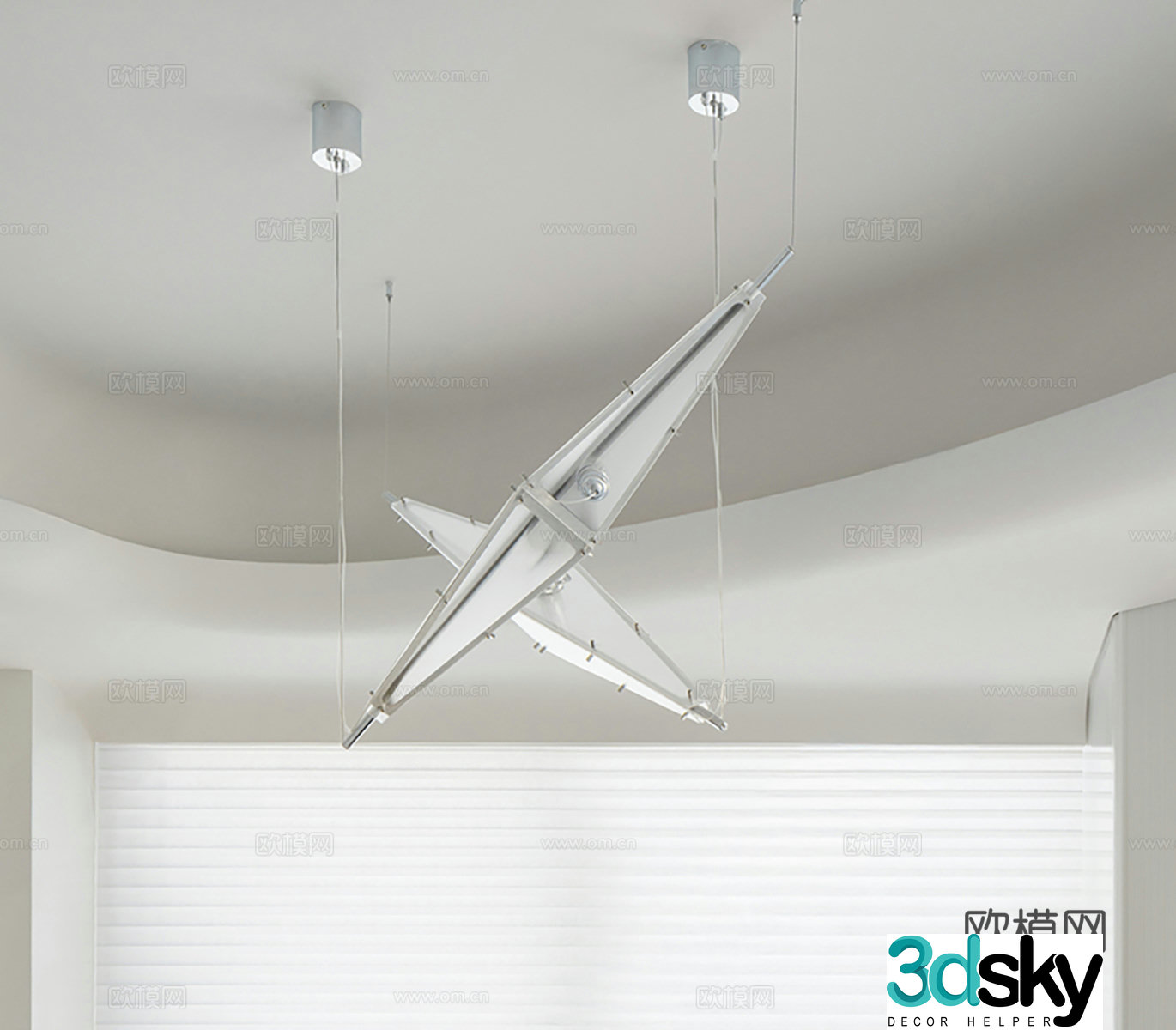 Modern creative chandelier 3d model
