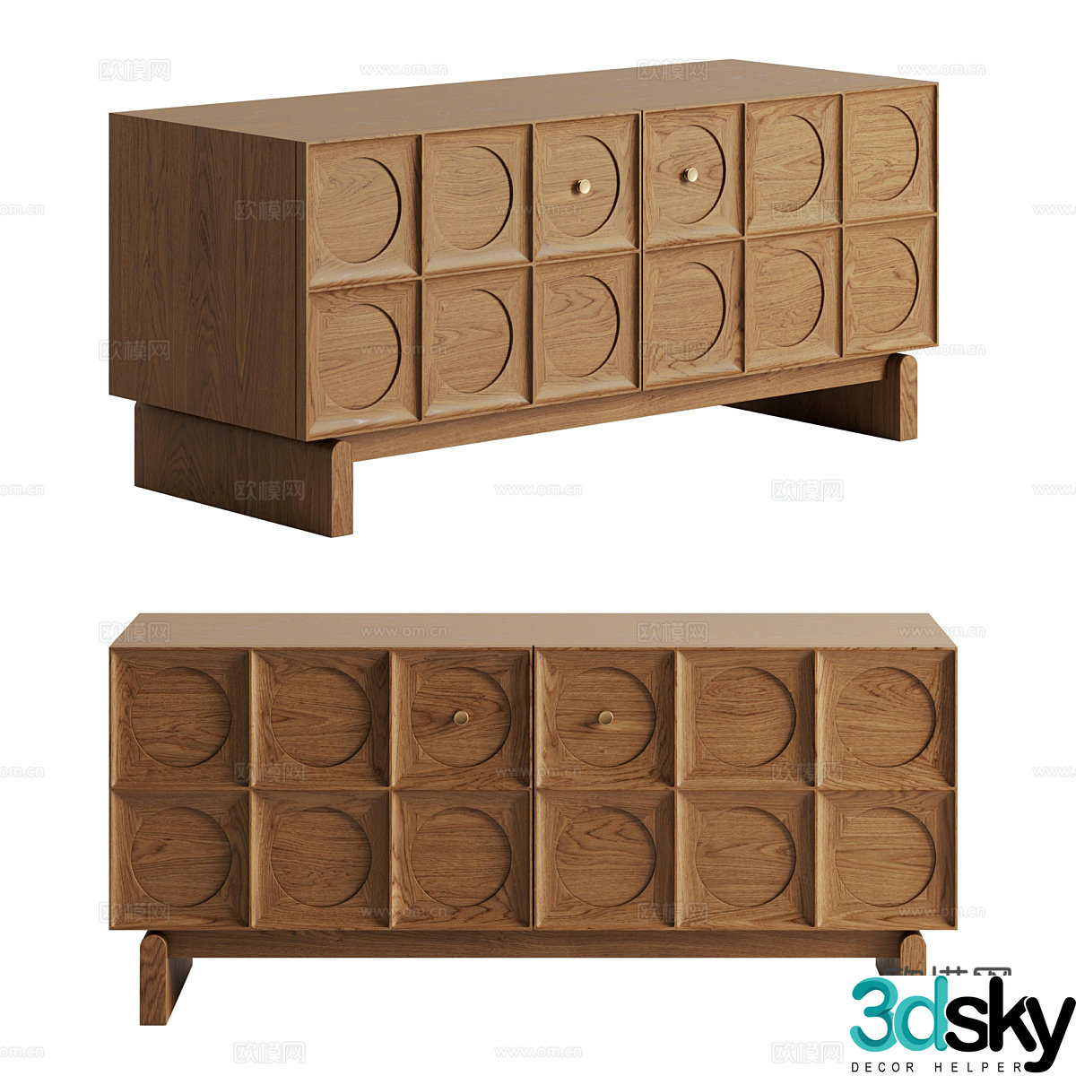 New Chinese style entrance cabinet 3D model