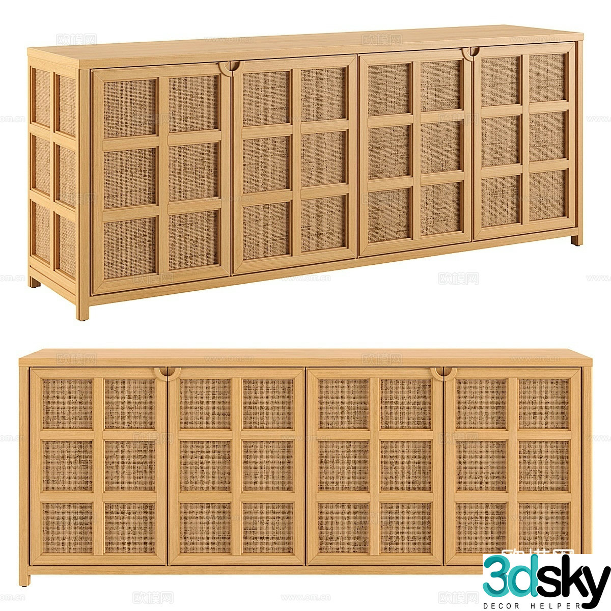 New Chinese style chest of drawers 3D model