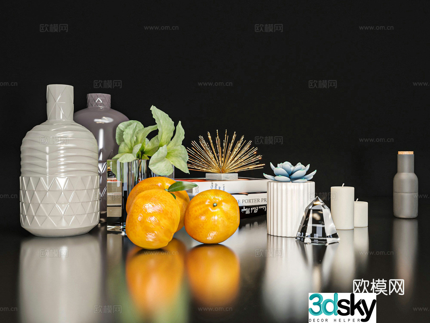 Decoration ornaments handicrafts vase 3d model
